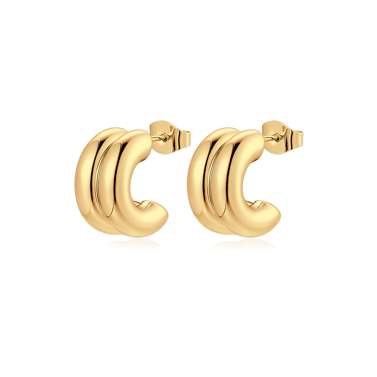 Boucles d'oreilles Demi-anneau Arashi - LaMaisonDesBijoux