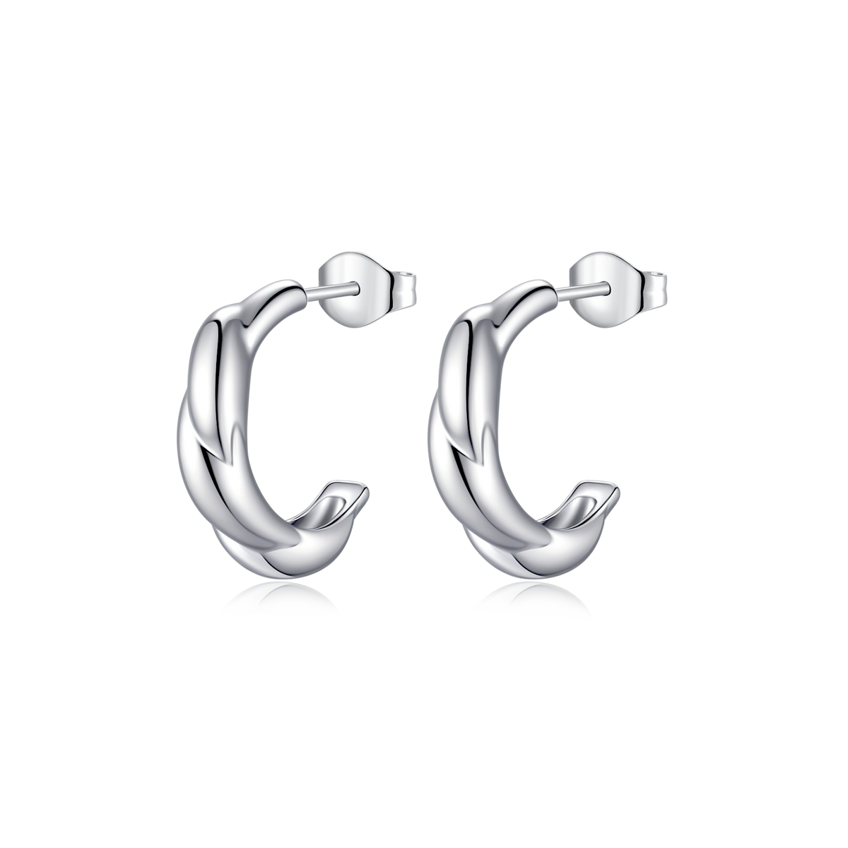 Boucles d'oreilles Demi-anneau Relief - LaMaisonDesBijoux