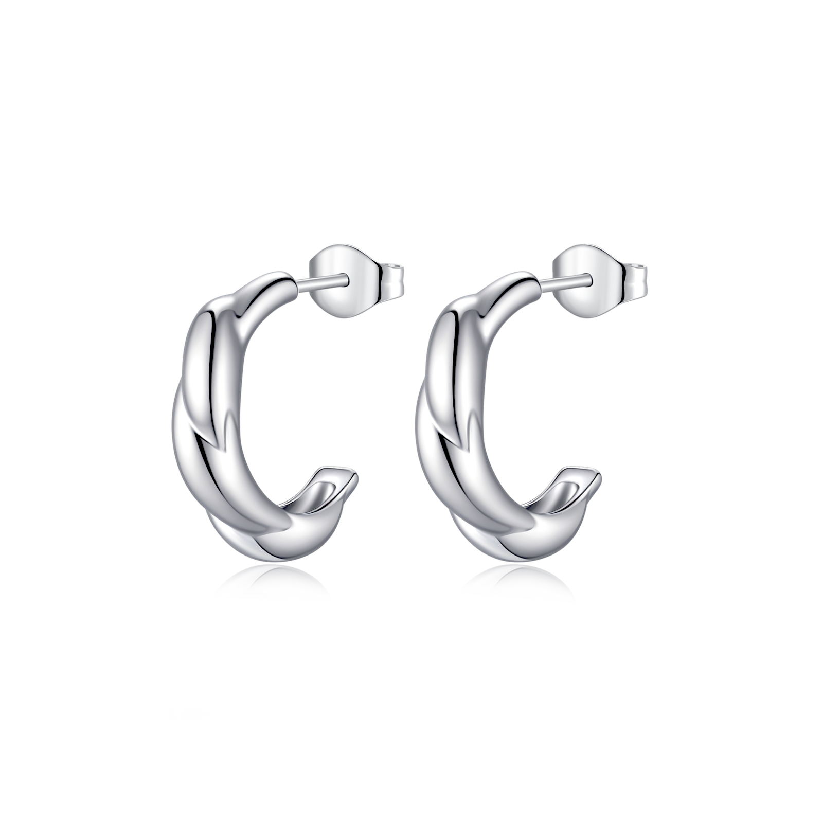 Boucles d'oreilles Demi-anneau Relief - LaMaisonDesBijoux