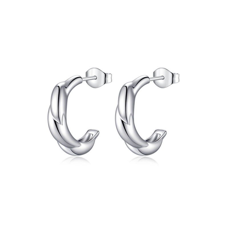Boucles d'oreilles Demi-anneau Relief - LaMaisonDesBijoux