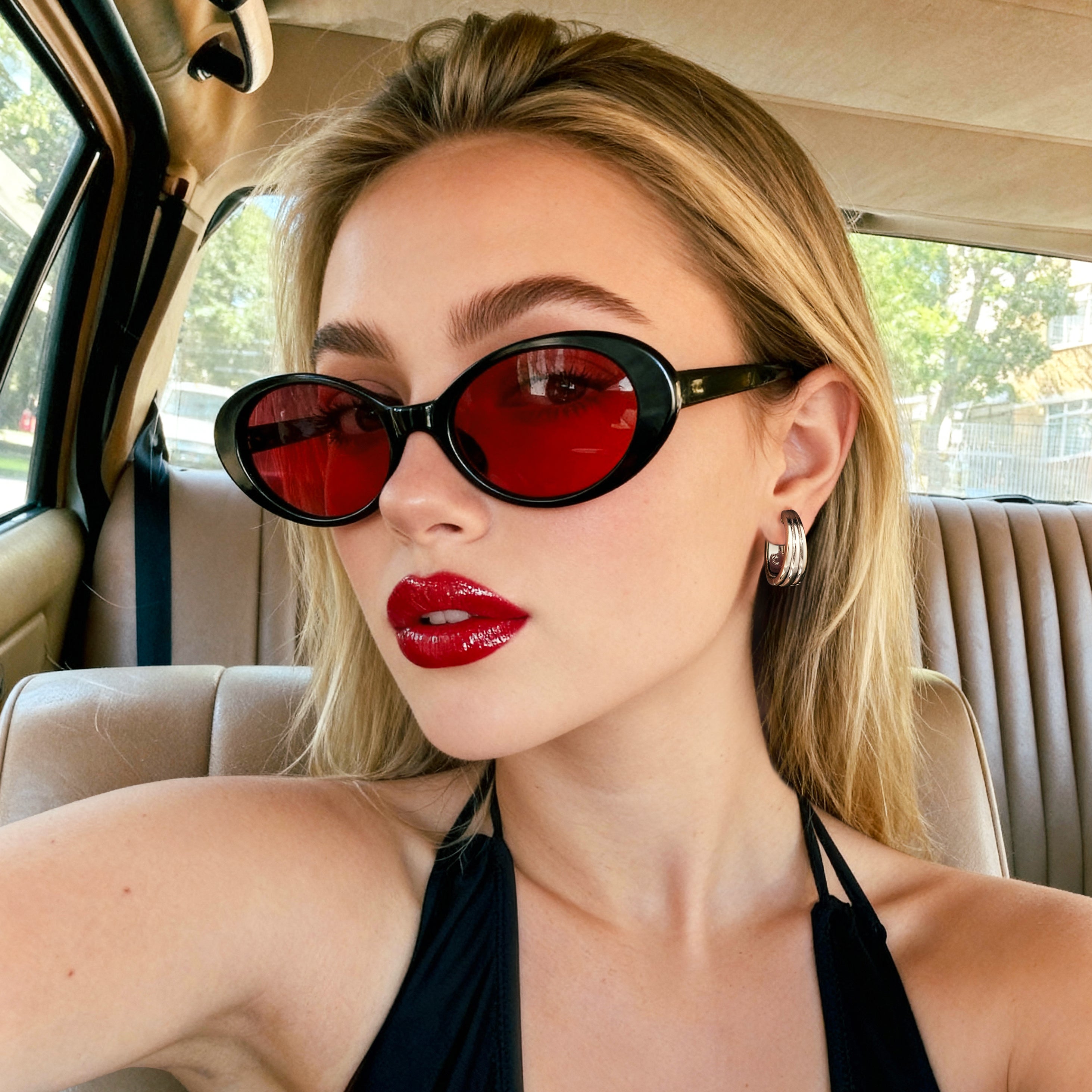 Boucles d'oreilles Anneaux Rainurés