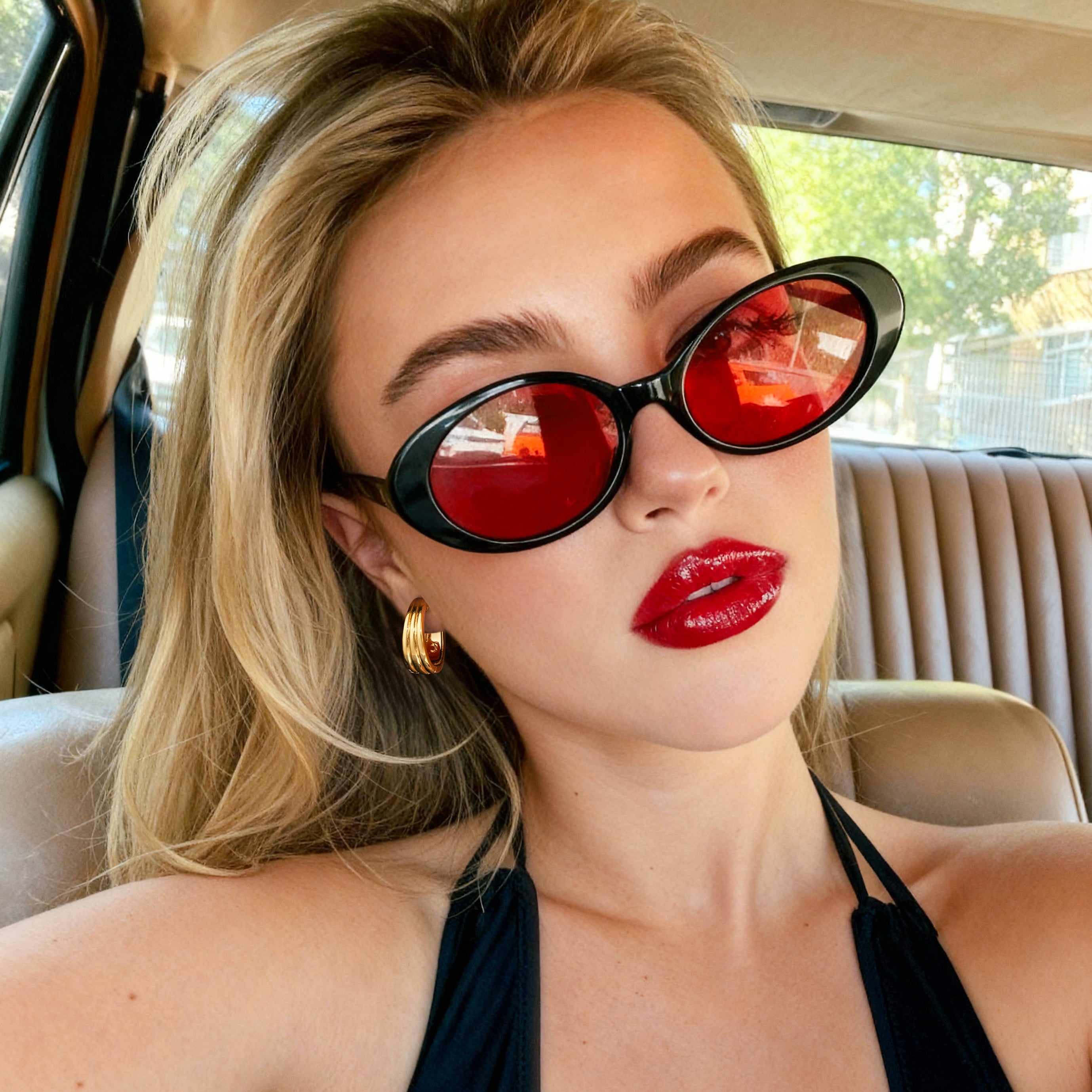 Boucles d'oreilles Anneaux Rainurés