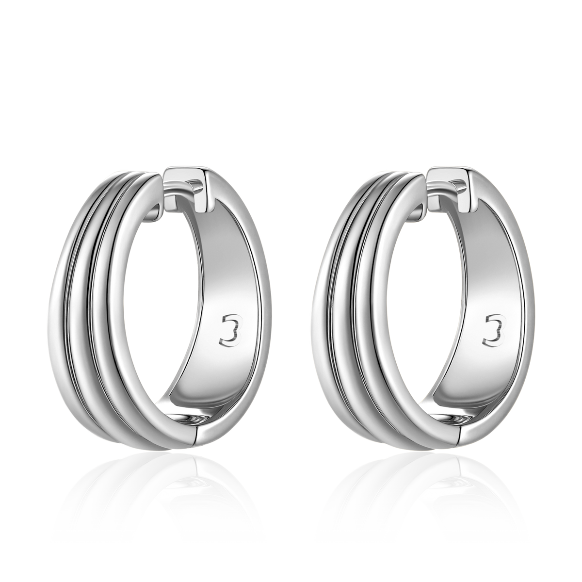 Boucles d'oreilles Anneaux Rainurés - LaMaisonDesBijoux