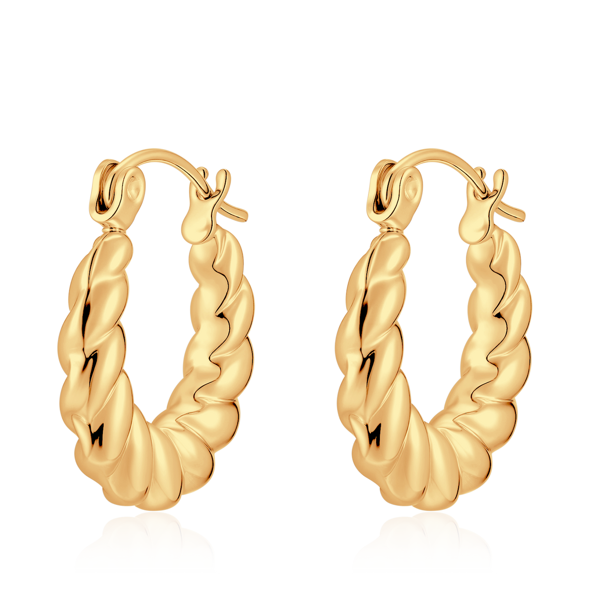 Boucles d'oreilles Anneaux Tordu - LaMaisonDesBijoux