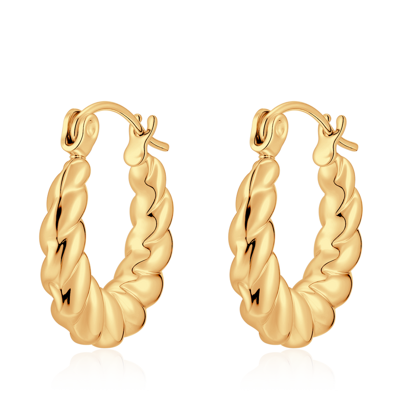 Boucles d'oreilles Anneaux Tordu - LaMaisonDesBijoux