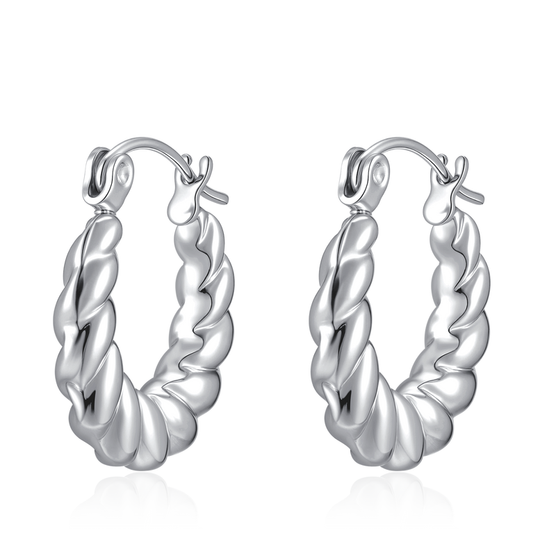 Boucles d'oreilles Anneaux Tordu - LaMaisonDesBijoux