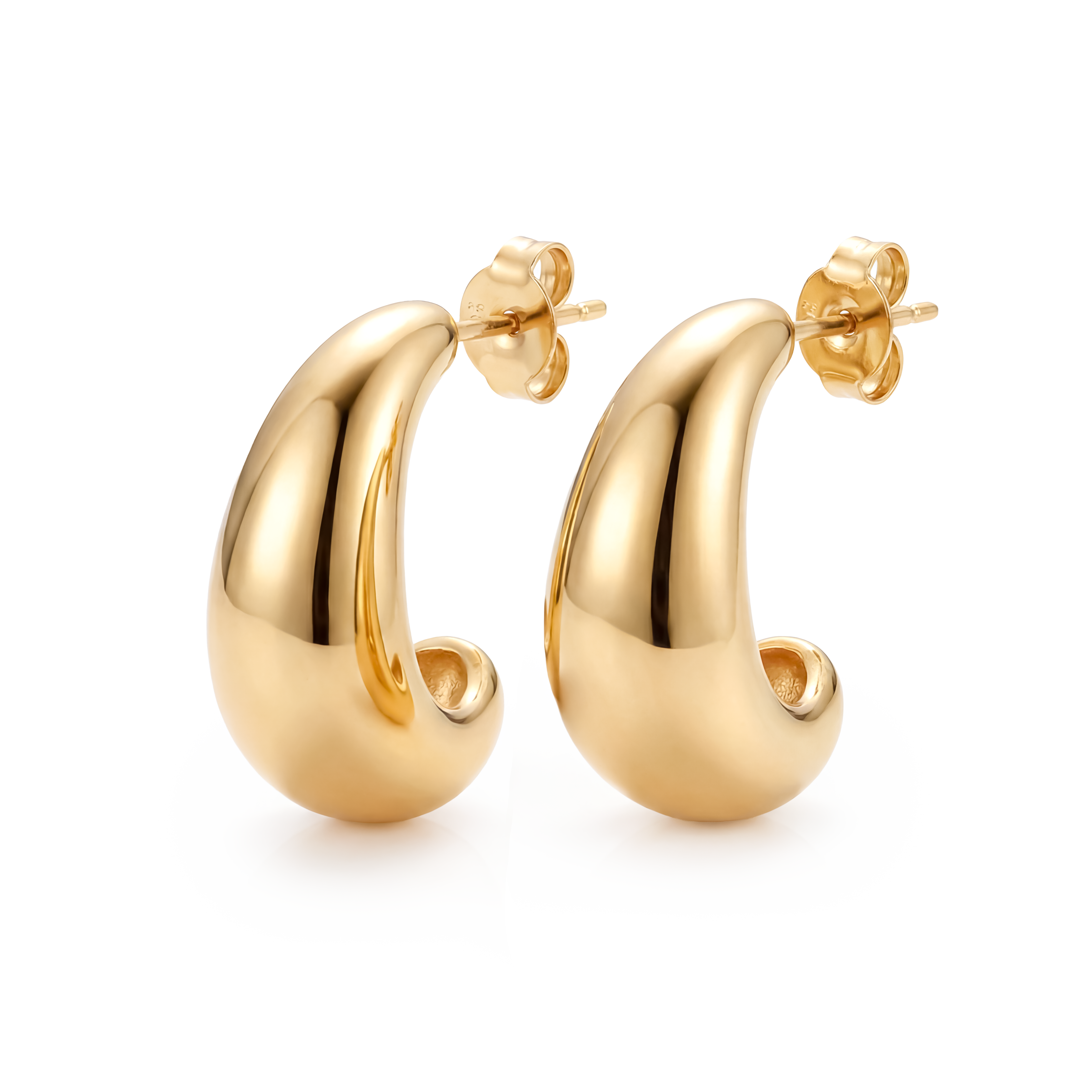 Boucles d'oreilles Demi-anneau Courbé