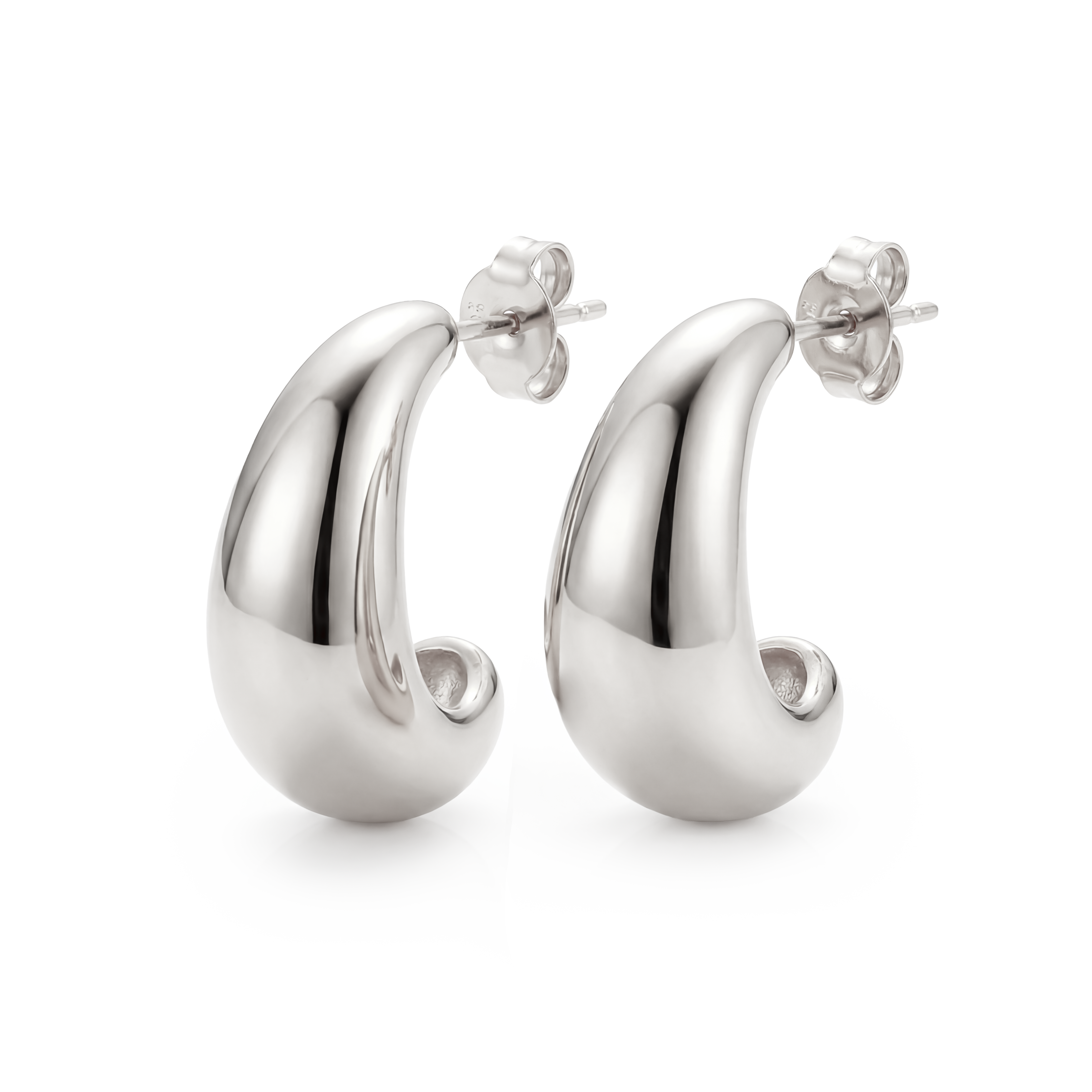 Boucles d'oreilles Demi-anneau Courbé