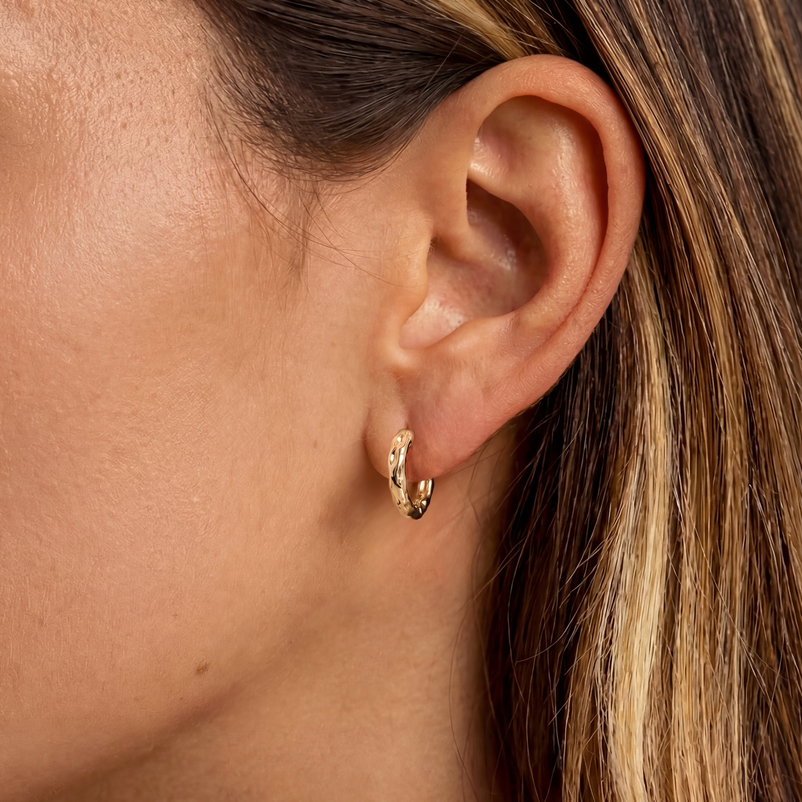 Boucles d'oreilles Anneaux Onduleux