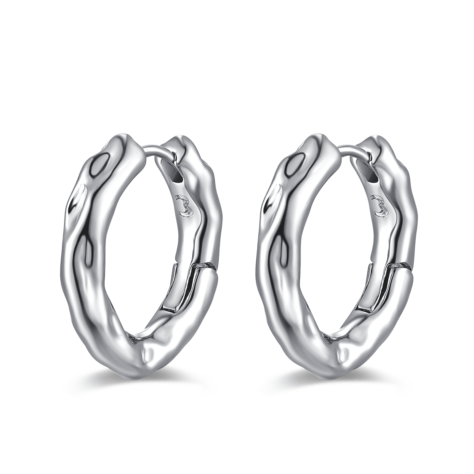 Boucles d'oreilles Anneaux Onduleux