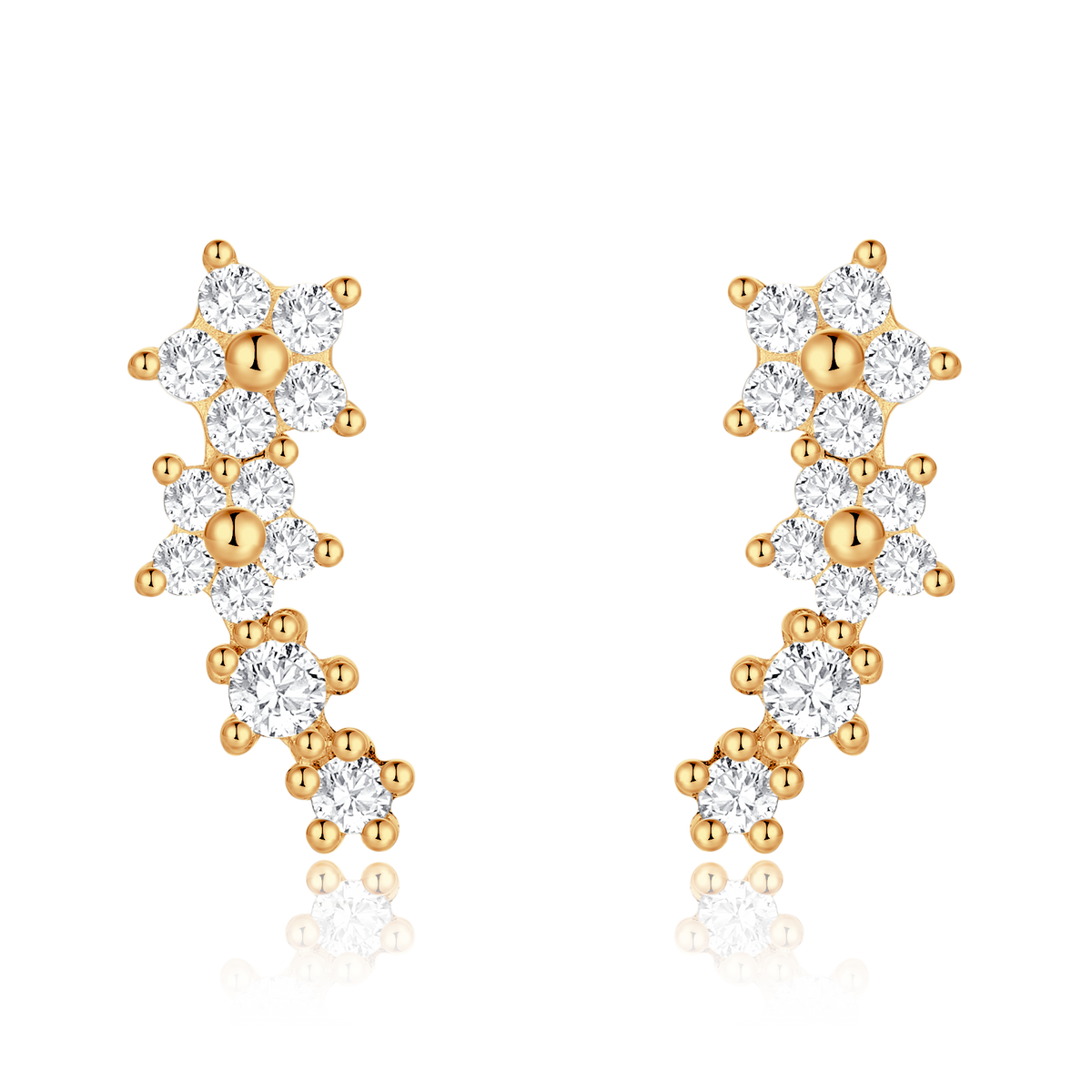 Boucles d'oreilles Fleurs Blanches