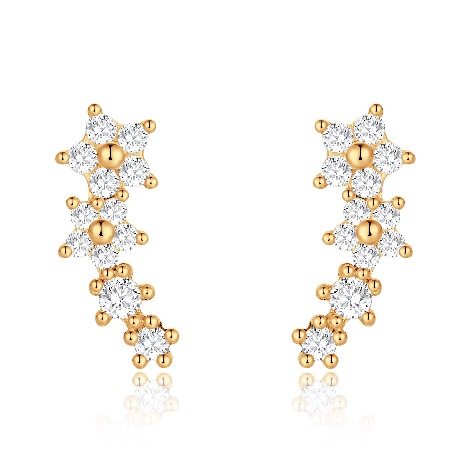 Boucles d'oreilles Fleurs Blanches