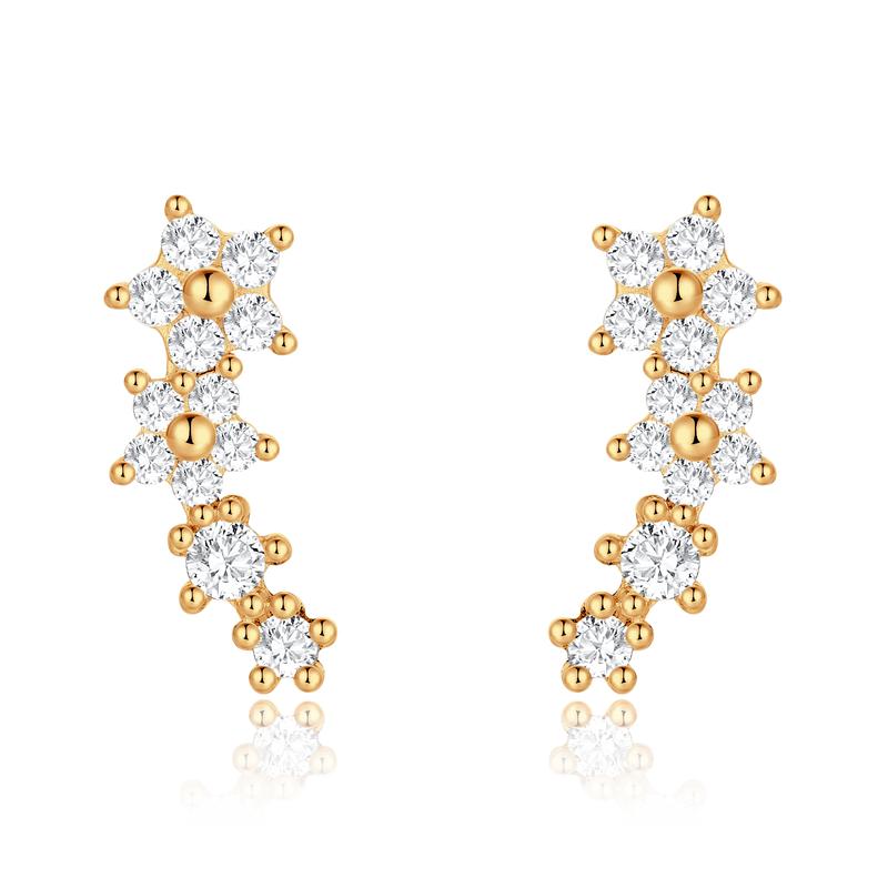 Boucles d'oreilles Fleurs Blanches