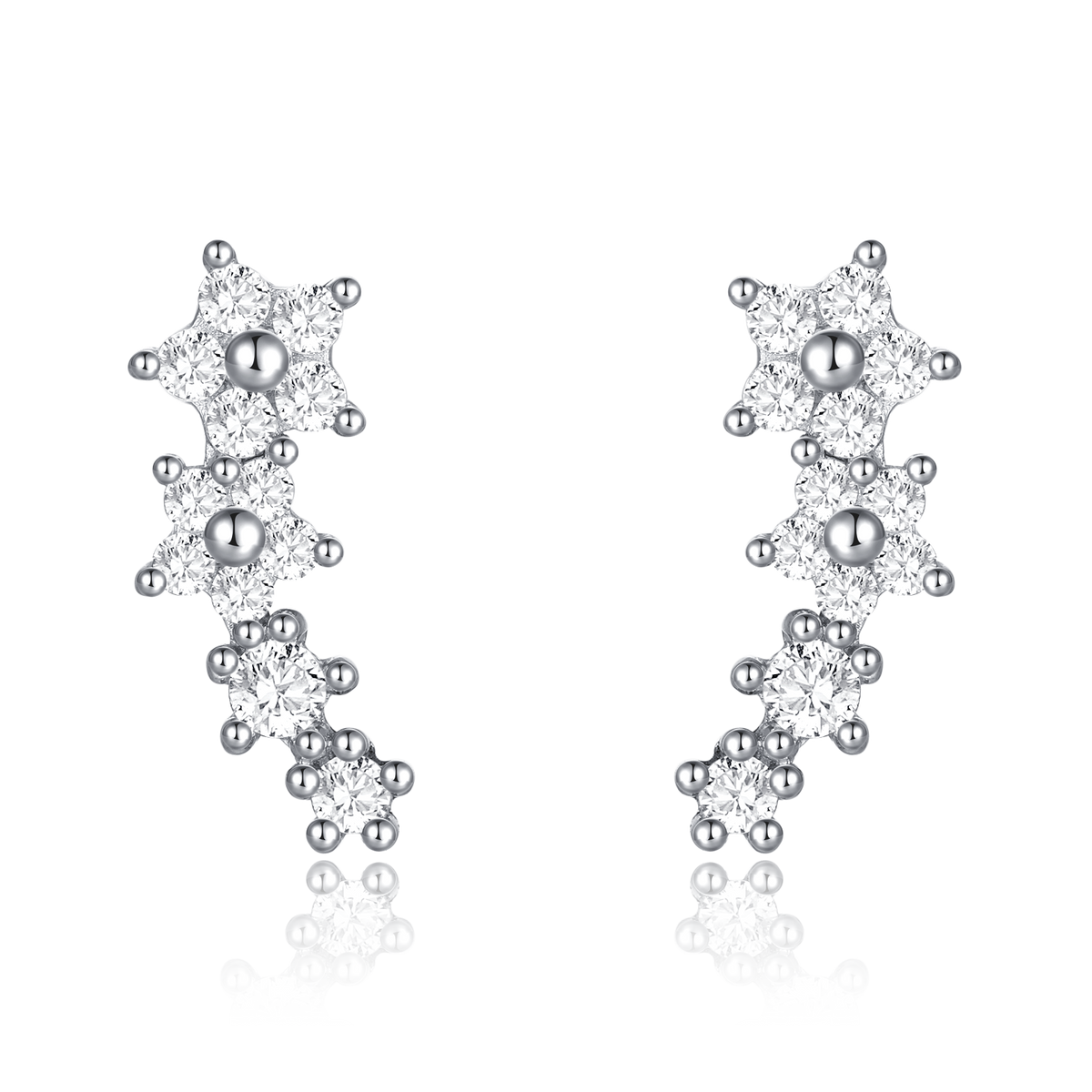 Boucles d'oreilles Fleurs Blanches