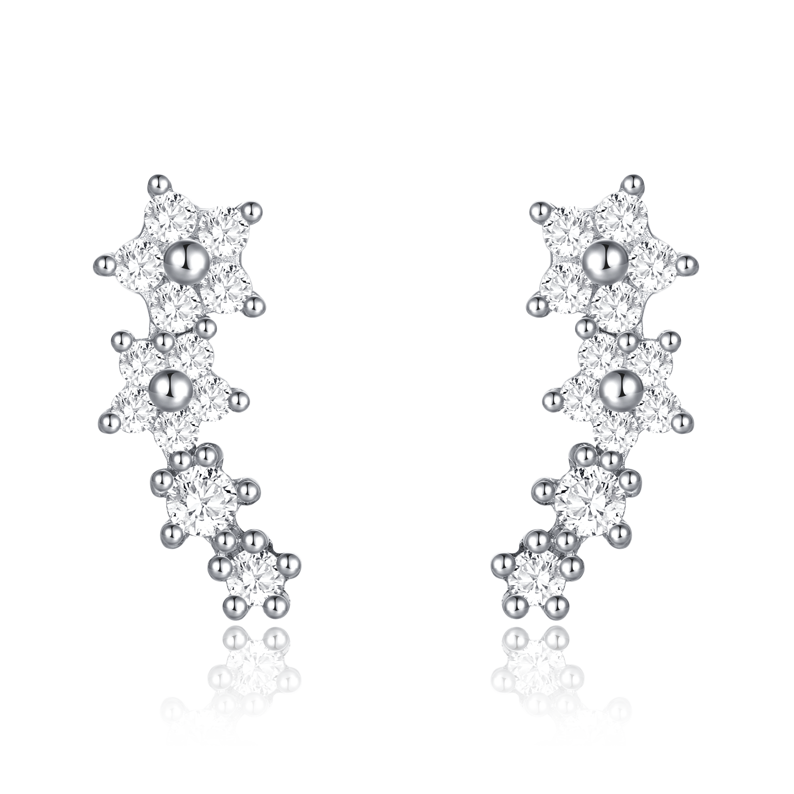 Boucles d'oreilles Fleurs Blanches