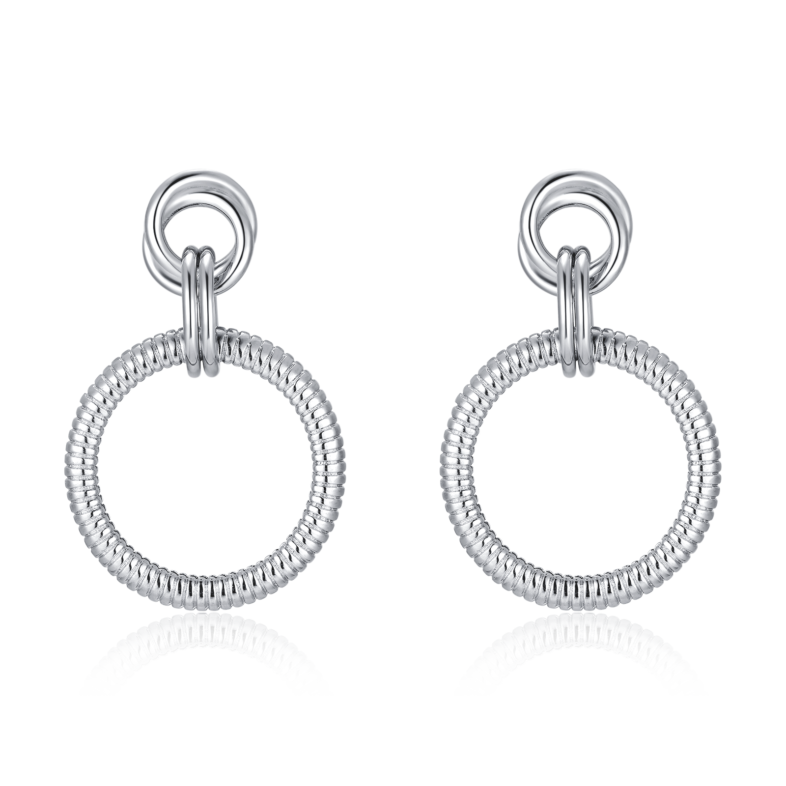 Boucles d'oreilles Anneaux Texturisés