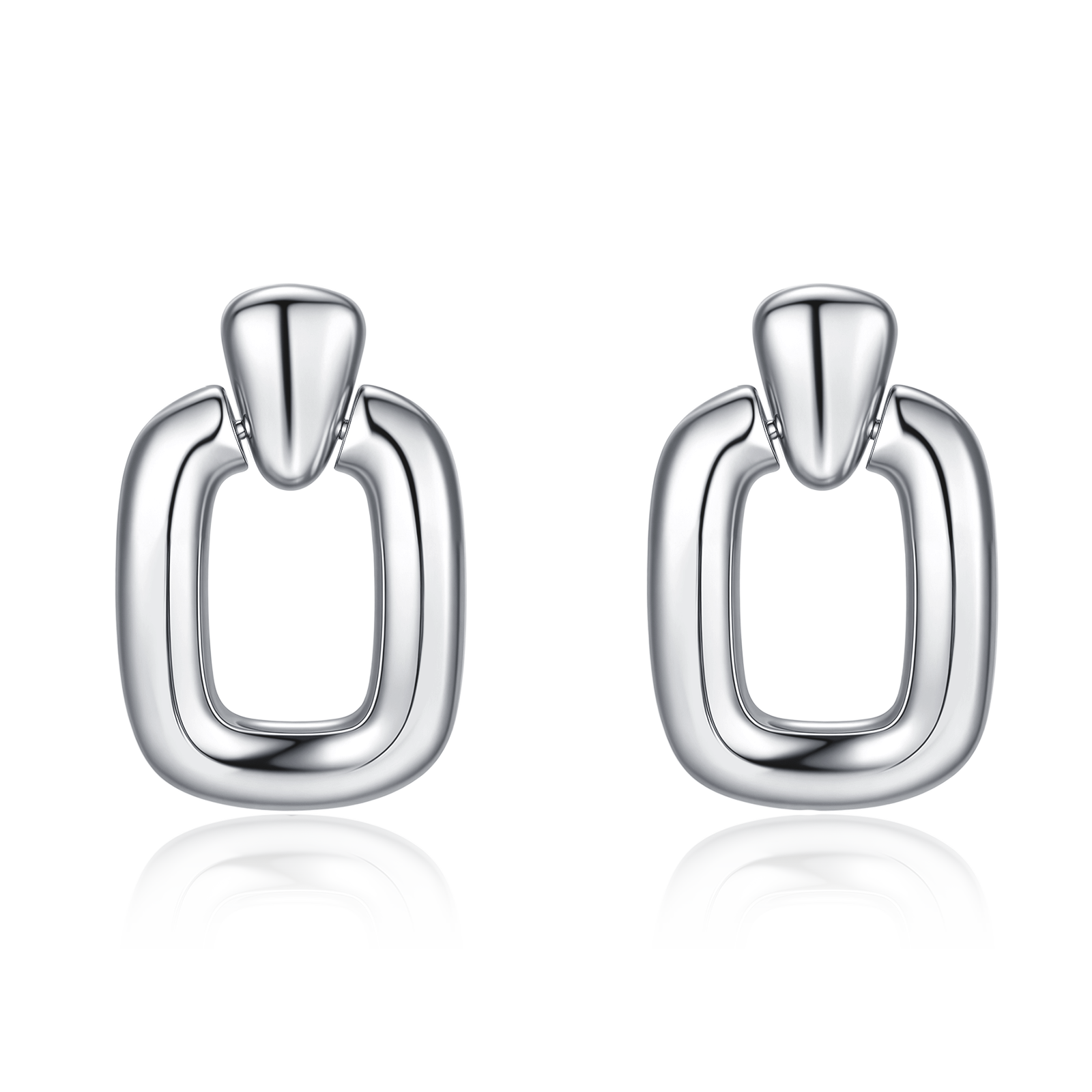 Boucles d'oreilles Anneaux Rectangulaires