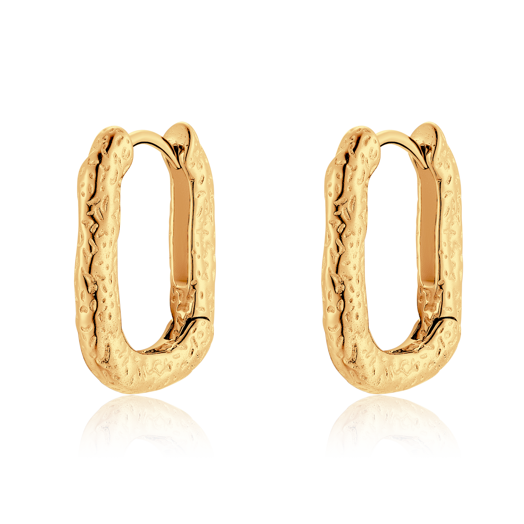 Boucles d'oreilles Anneaux Martelés