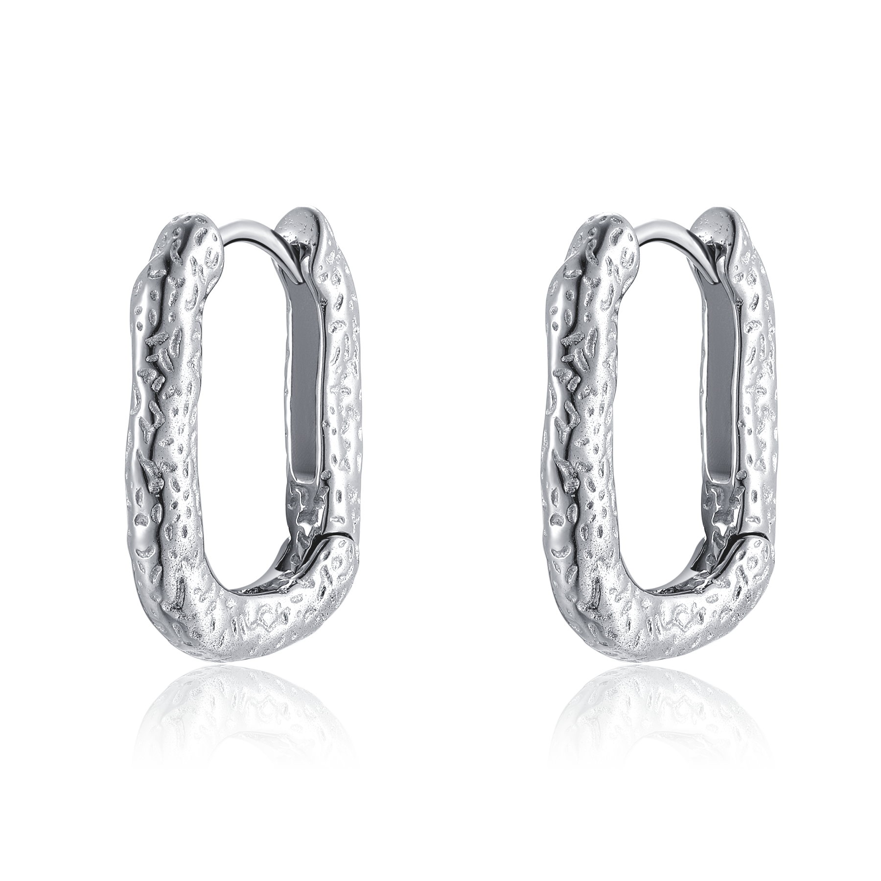 Boucles d'oreilles Anneaux Martelés