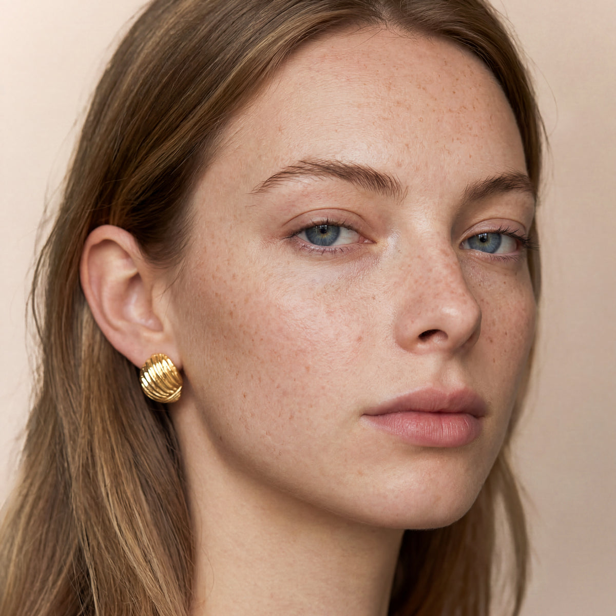 Boucles d'oreilles Coquillage Éventail