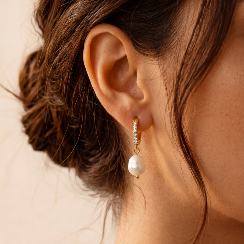 Boucles d'oreilles Anneaux Perle Nuances