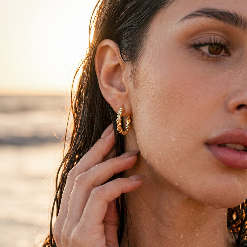 Boucles d'oreilles Anneaux Entrelacés