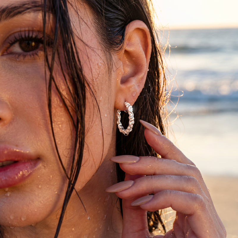Boucles d'oreilles Anneaux Entrelacés