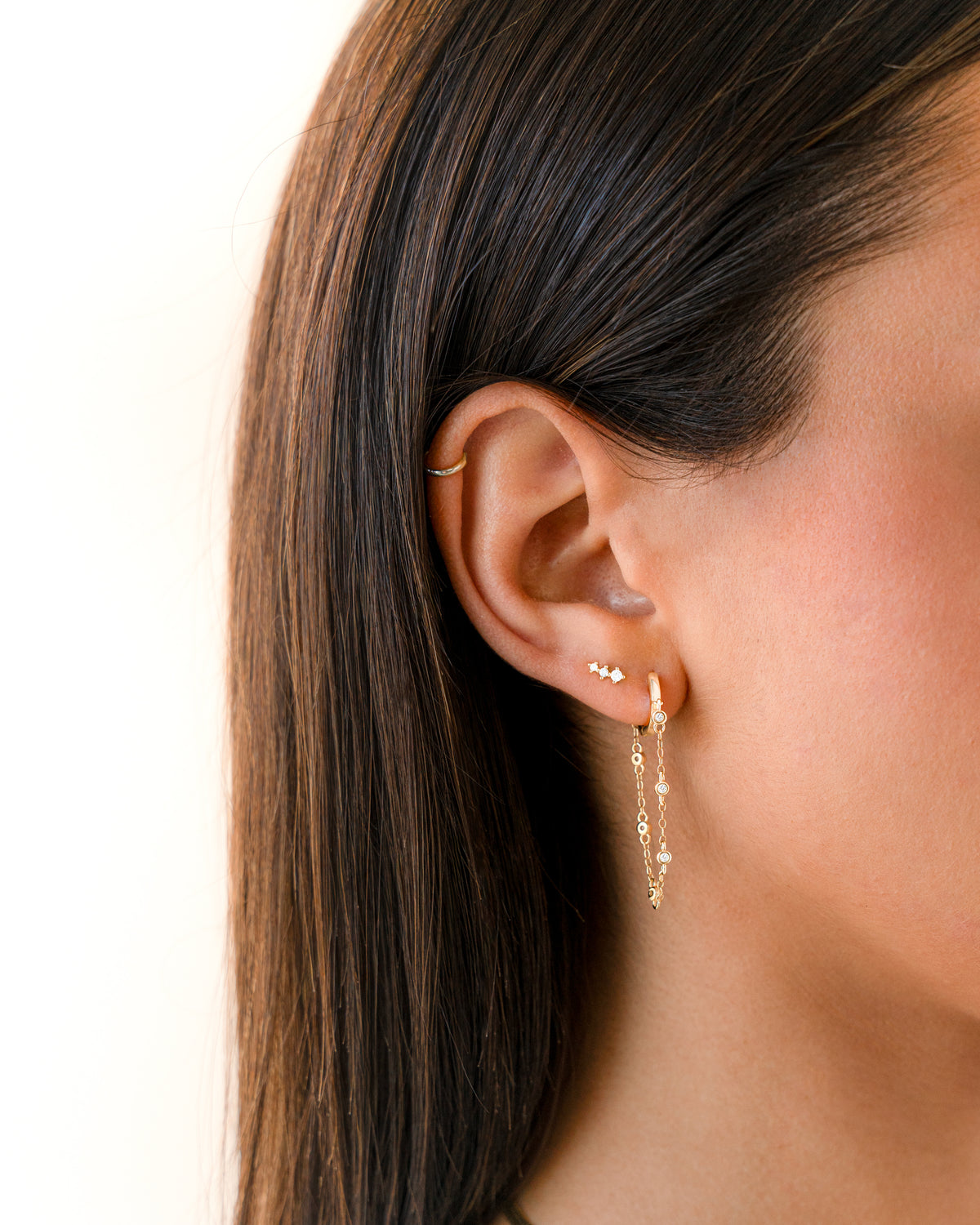 Boucle Anneau et Chaîne - LaMaisonDesBijoux