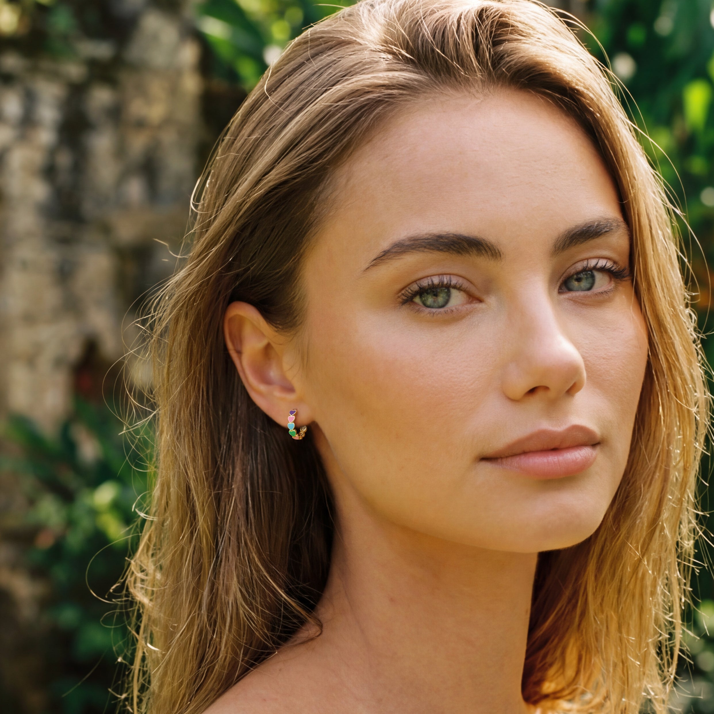 Boucles d'oreilles Cœurs Colorés