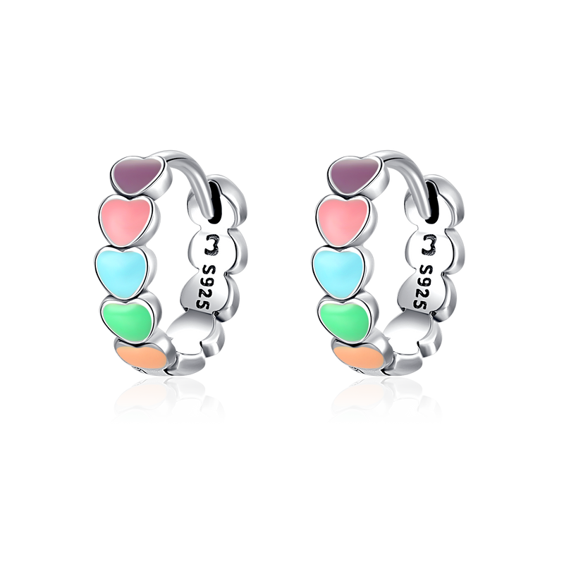 Boucles d'oreilles Cœurs Colorés - LaMaisonDesBijoux