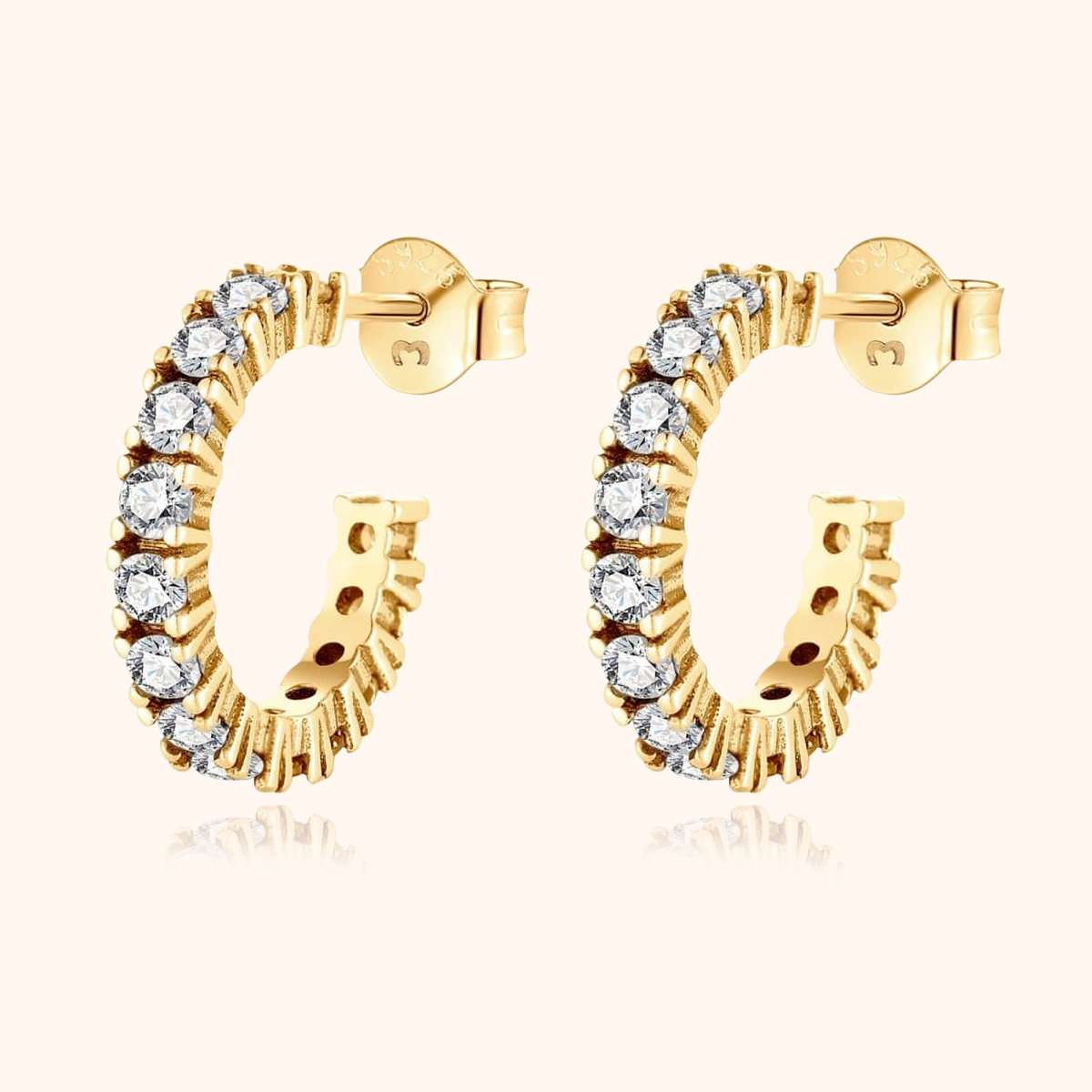 Boucles "Zircone Blanche"