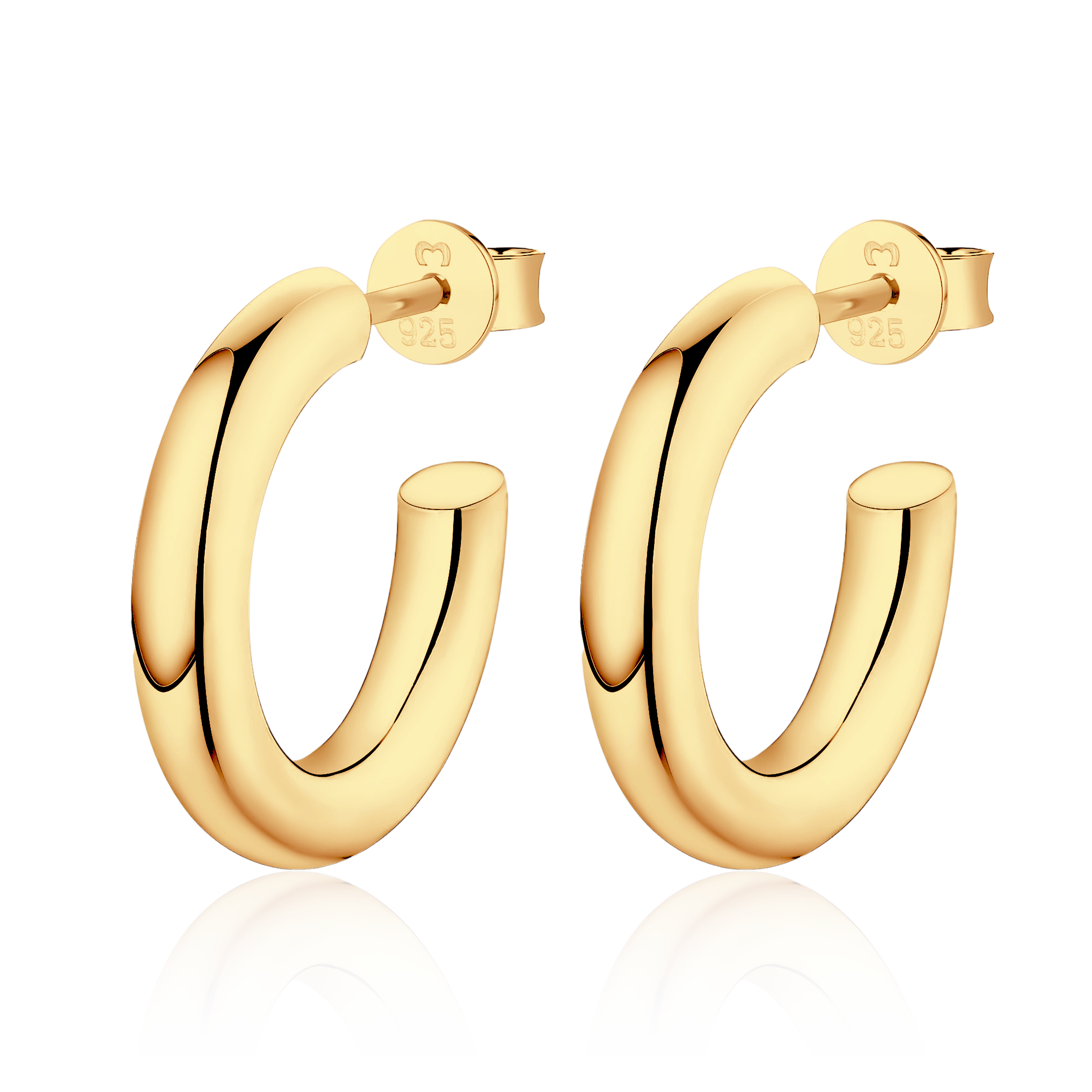Boucles d'oreilles Demi-anneau Lumina