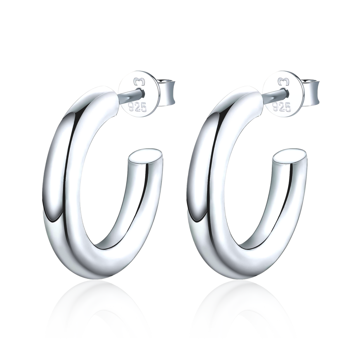 Boucles d'oreilles Demi-anneau Lumina - LaMaisonDesBijoux