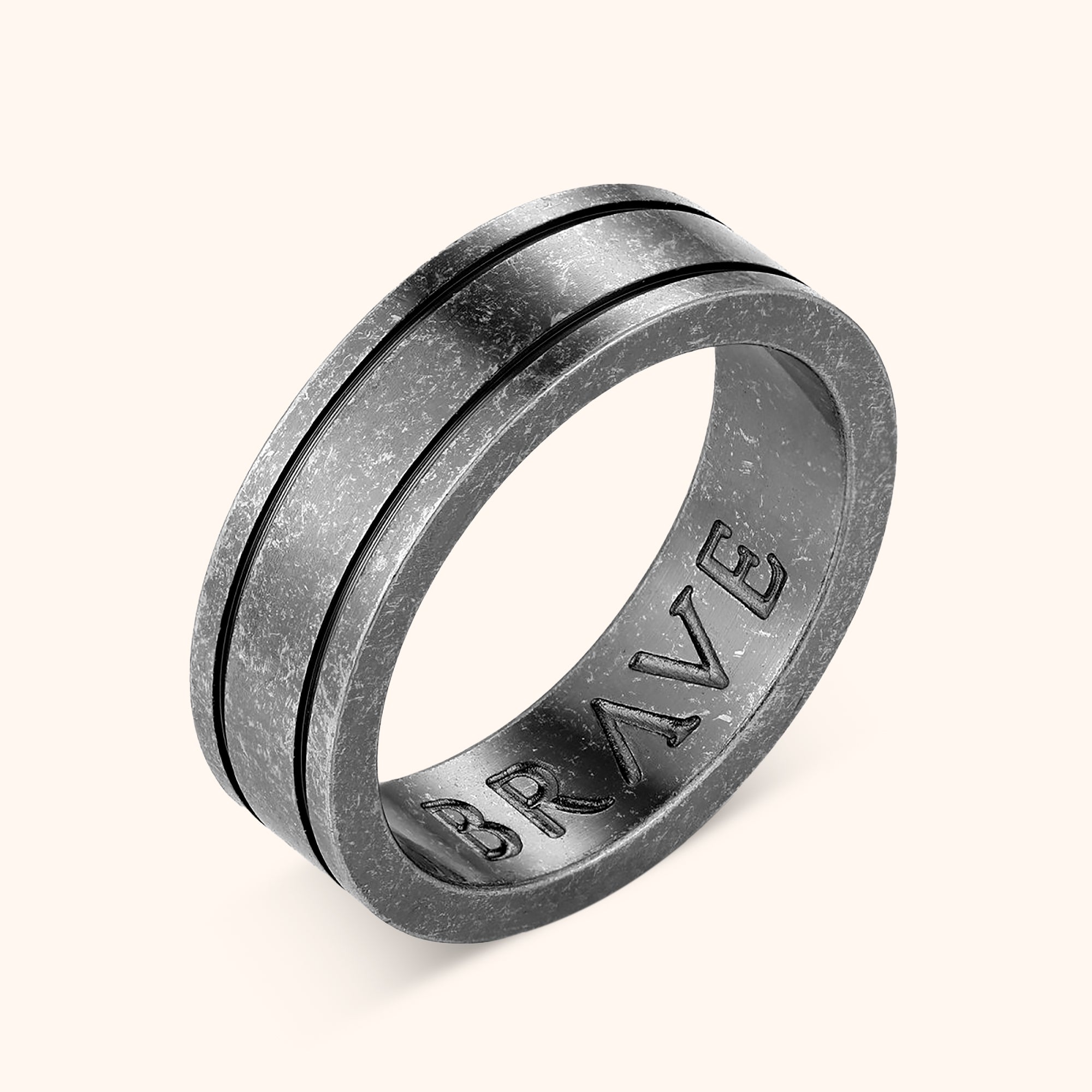 Bague Homme BRAVE "Basalte" - LaMaisonDesBijoux