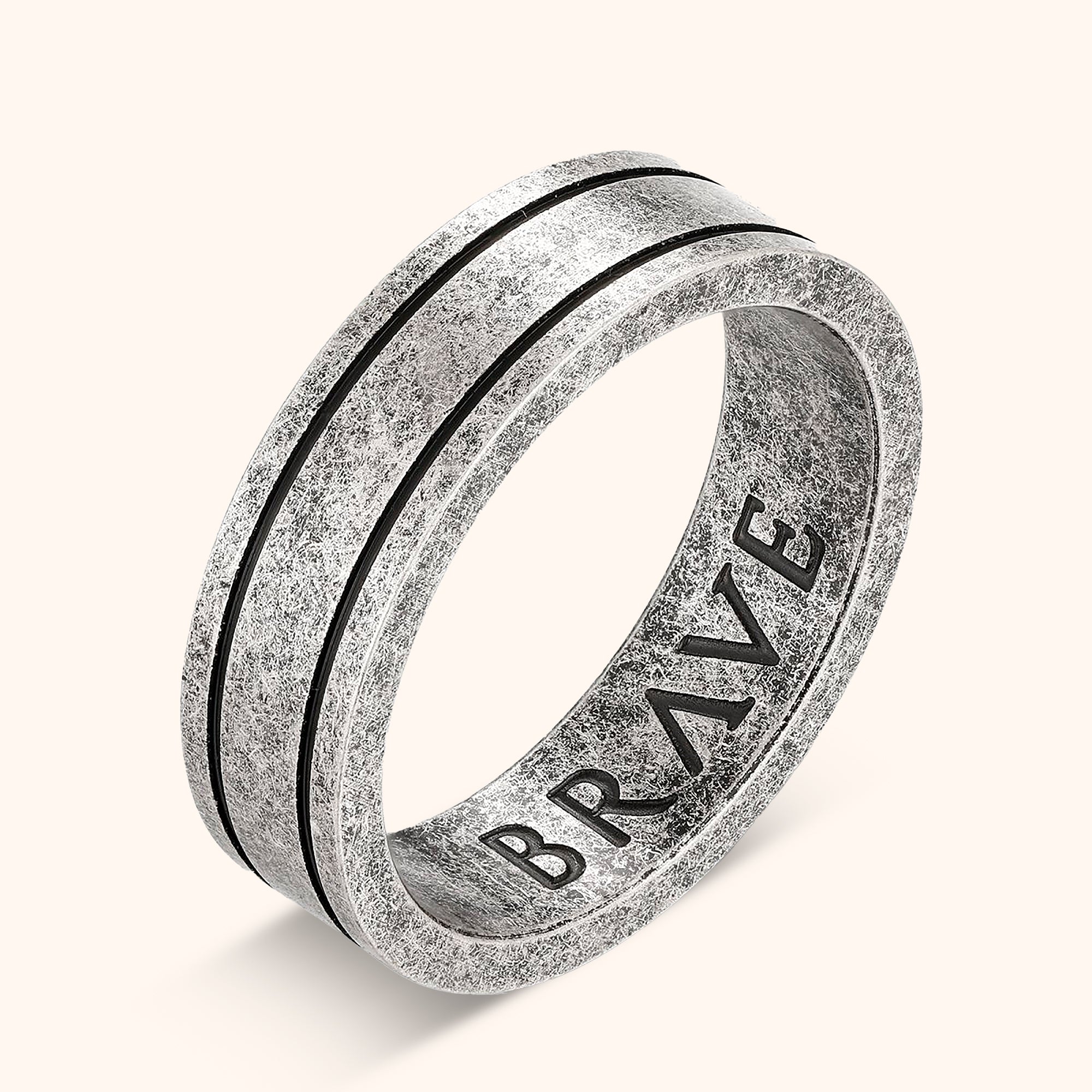 Bague Homme BRAVE "Basalte" - LaMaisonDesBijoux