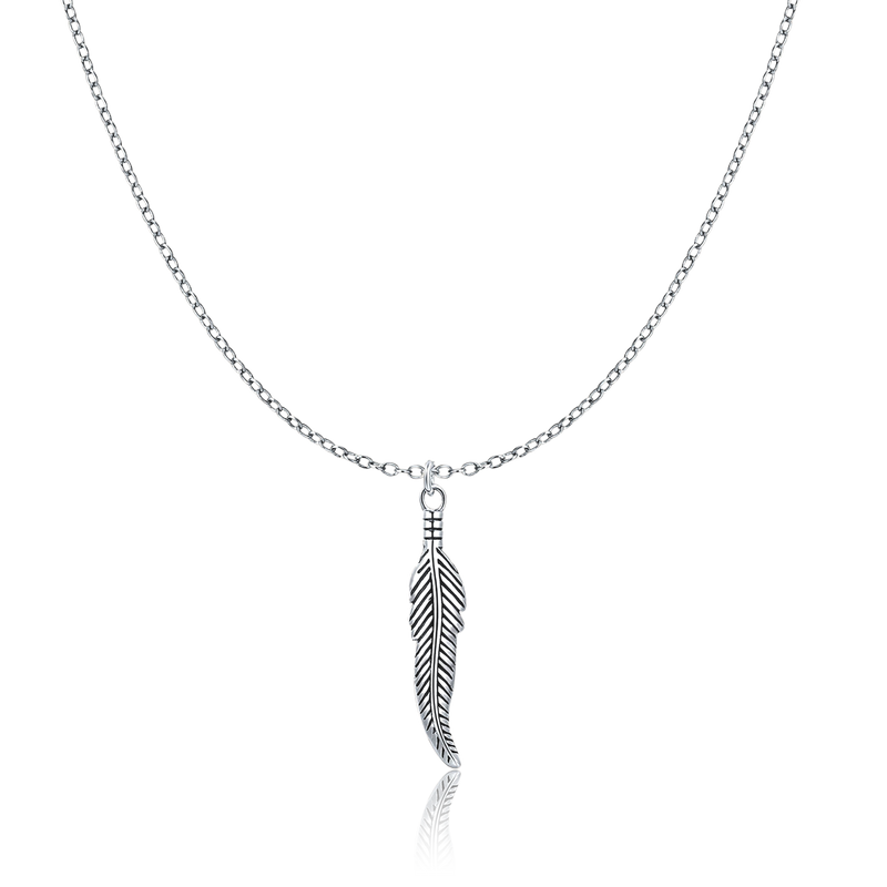 Collier Homme BRAVE Plume - LaMaisonDesBijoux