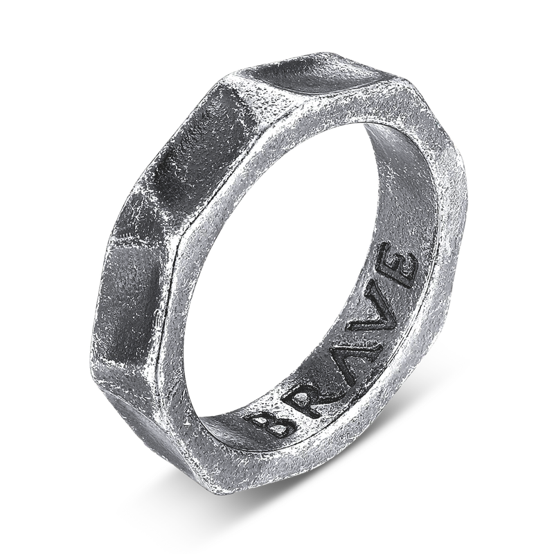 Bague Homme BRAVE Chrome - LaMaisonDesBijoux