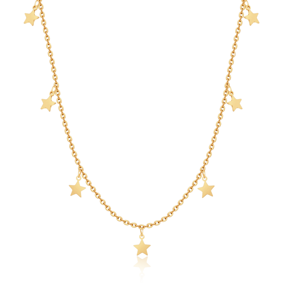 Collier étoile Fin Doré Pour Femme - Acier Inoxydable Plaqué Or, Cadeau élégant