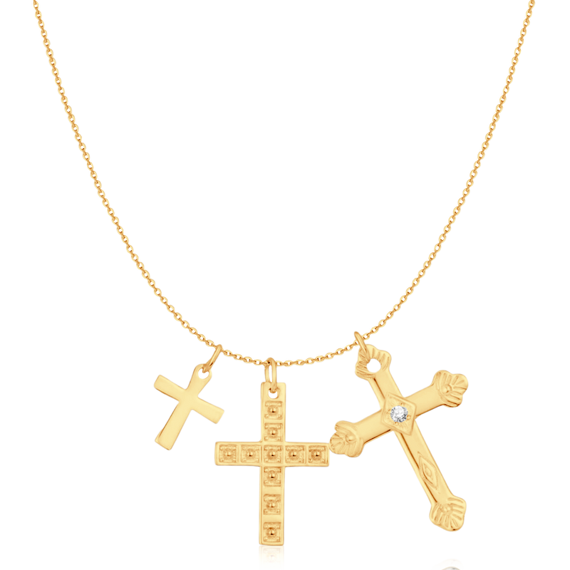 Collier 3 Croix - LaMaisonDesBijoux