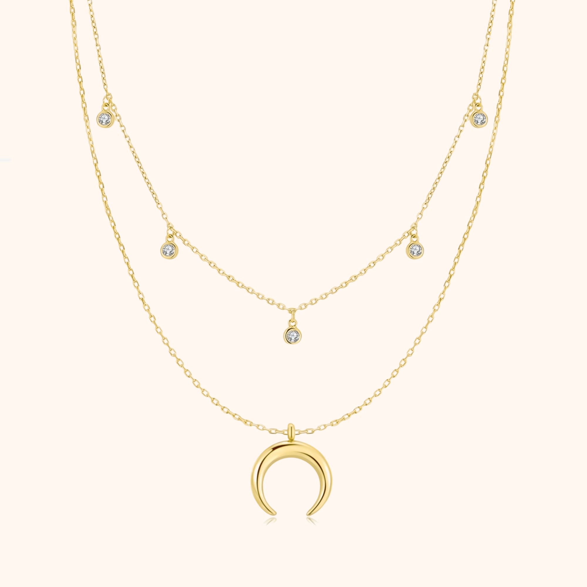 Collier "Demi-Lune Zircone" - LaMaisonDesBijoux