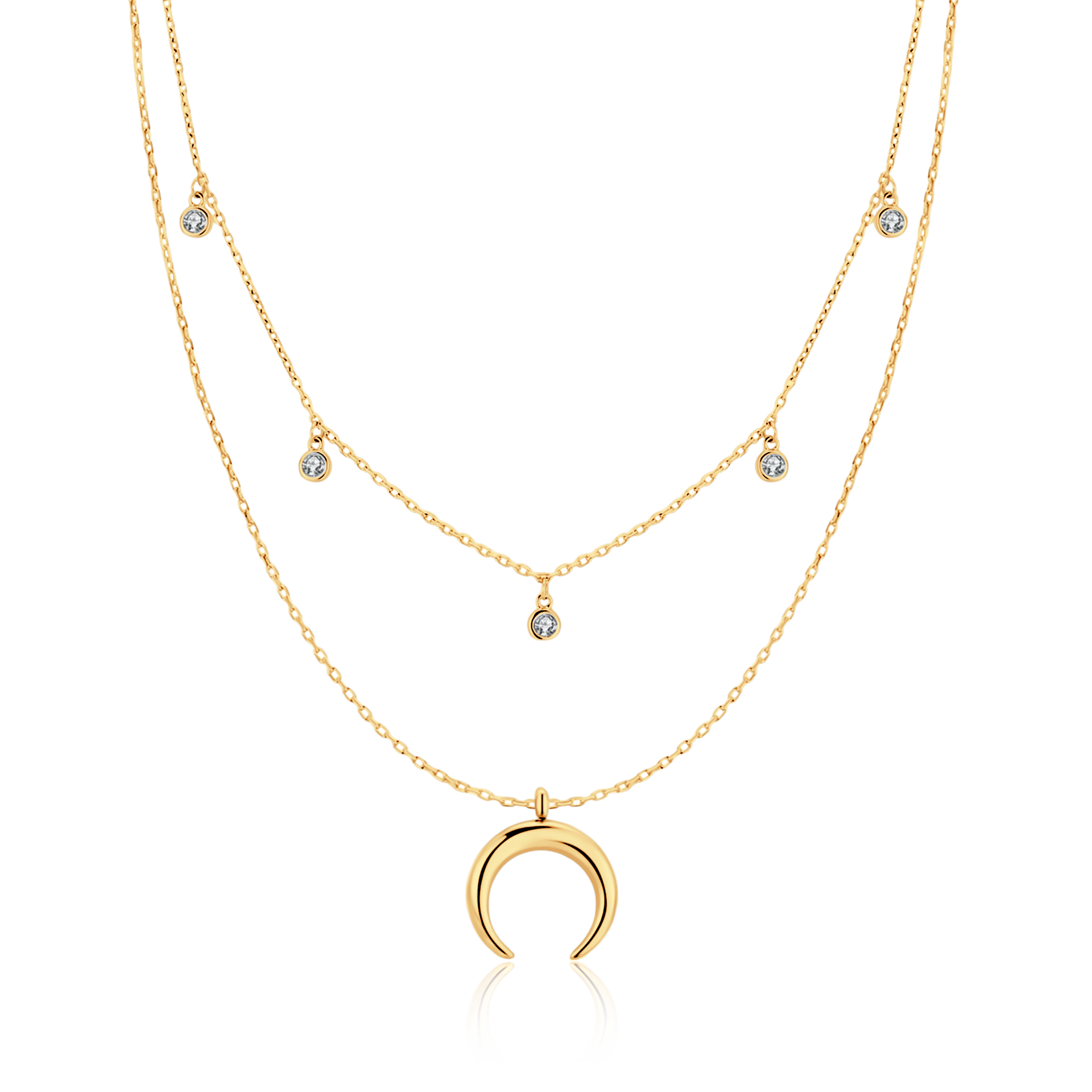 Collier Demi-Lune Zircone - Main Image