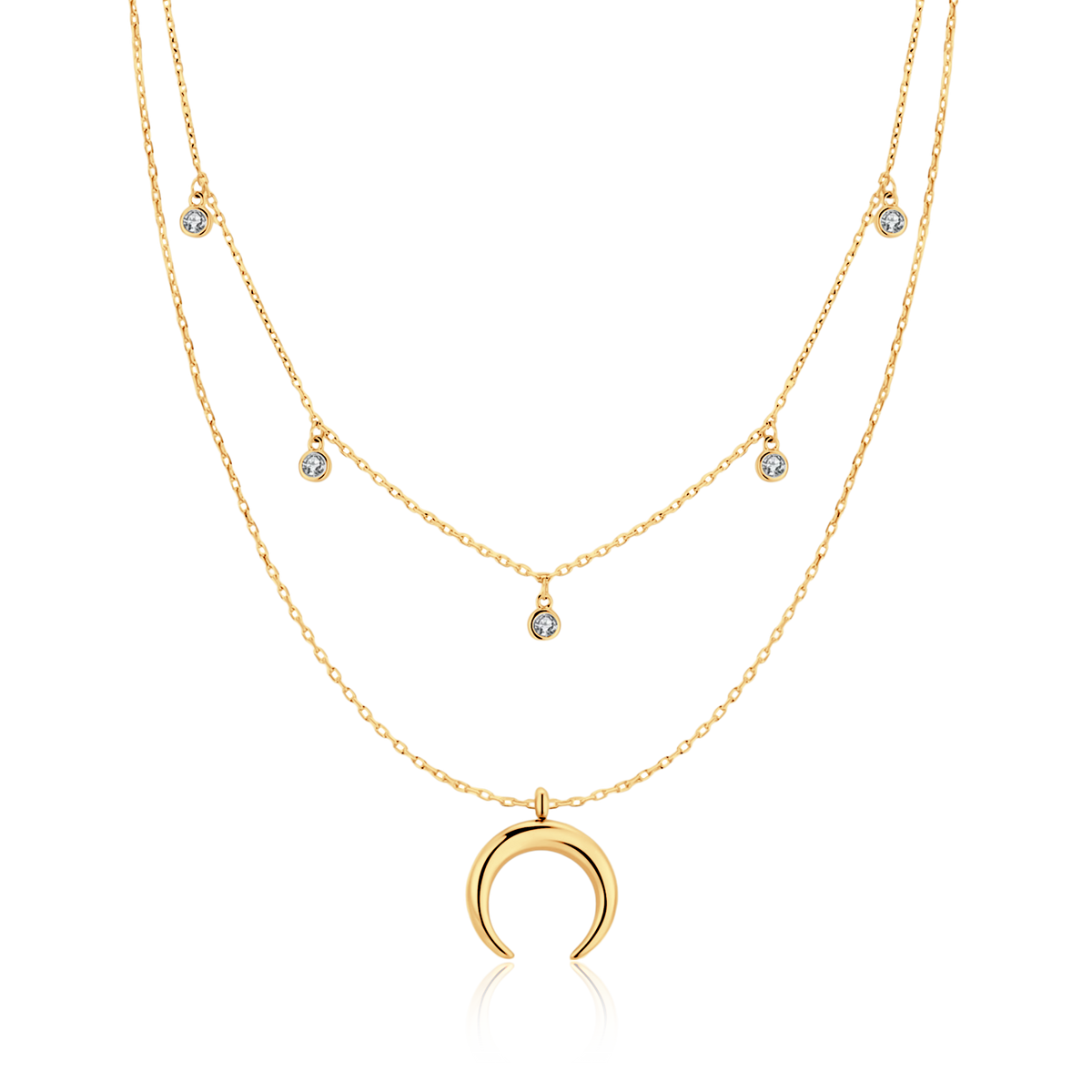 Collier Demi-Lune Zircone - LaMaisonDesBijoux
