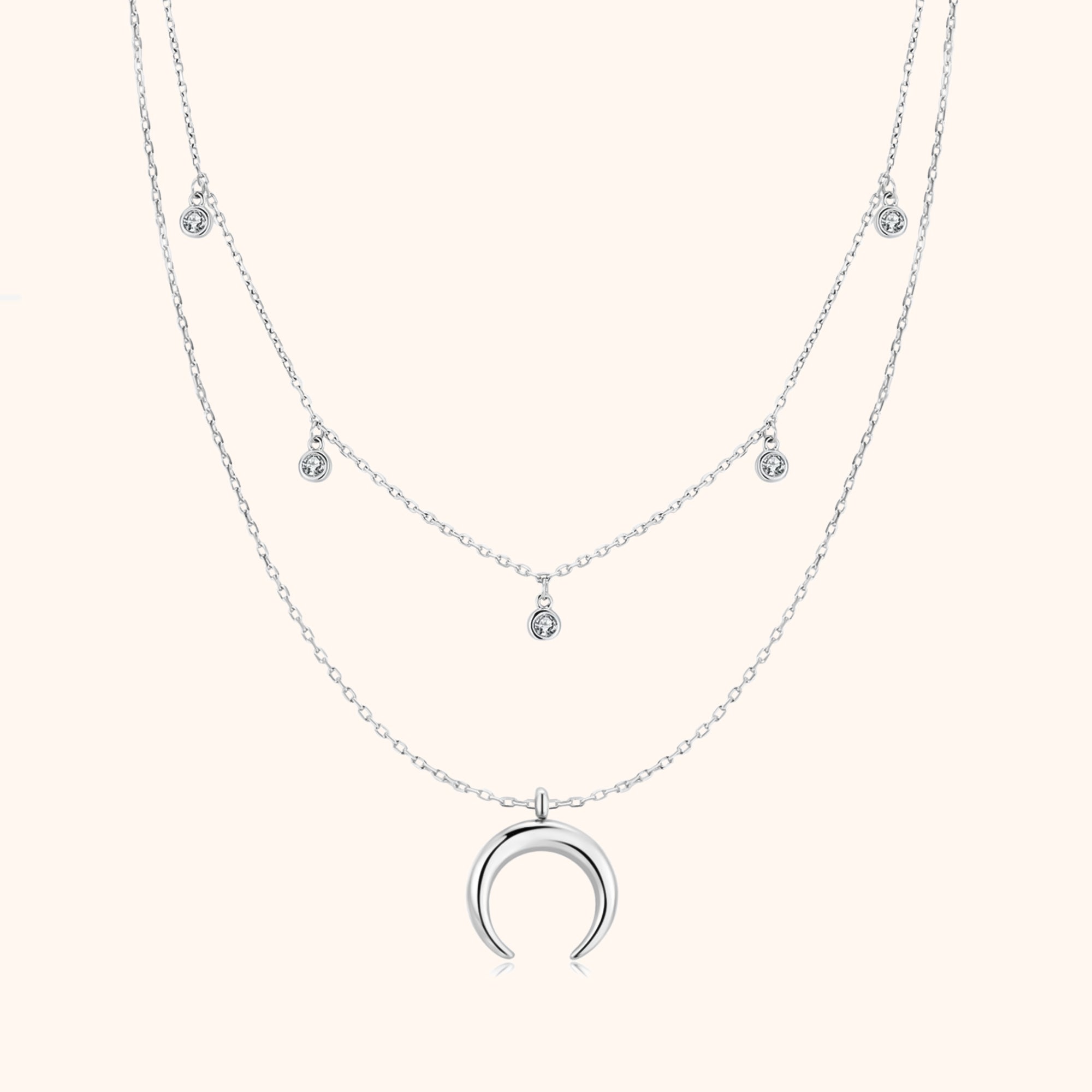 Collier "Demi-Lune Zircone" - LaMaisonDesBijoux