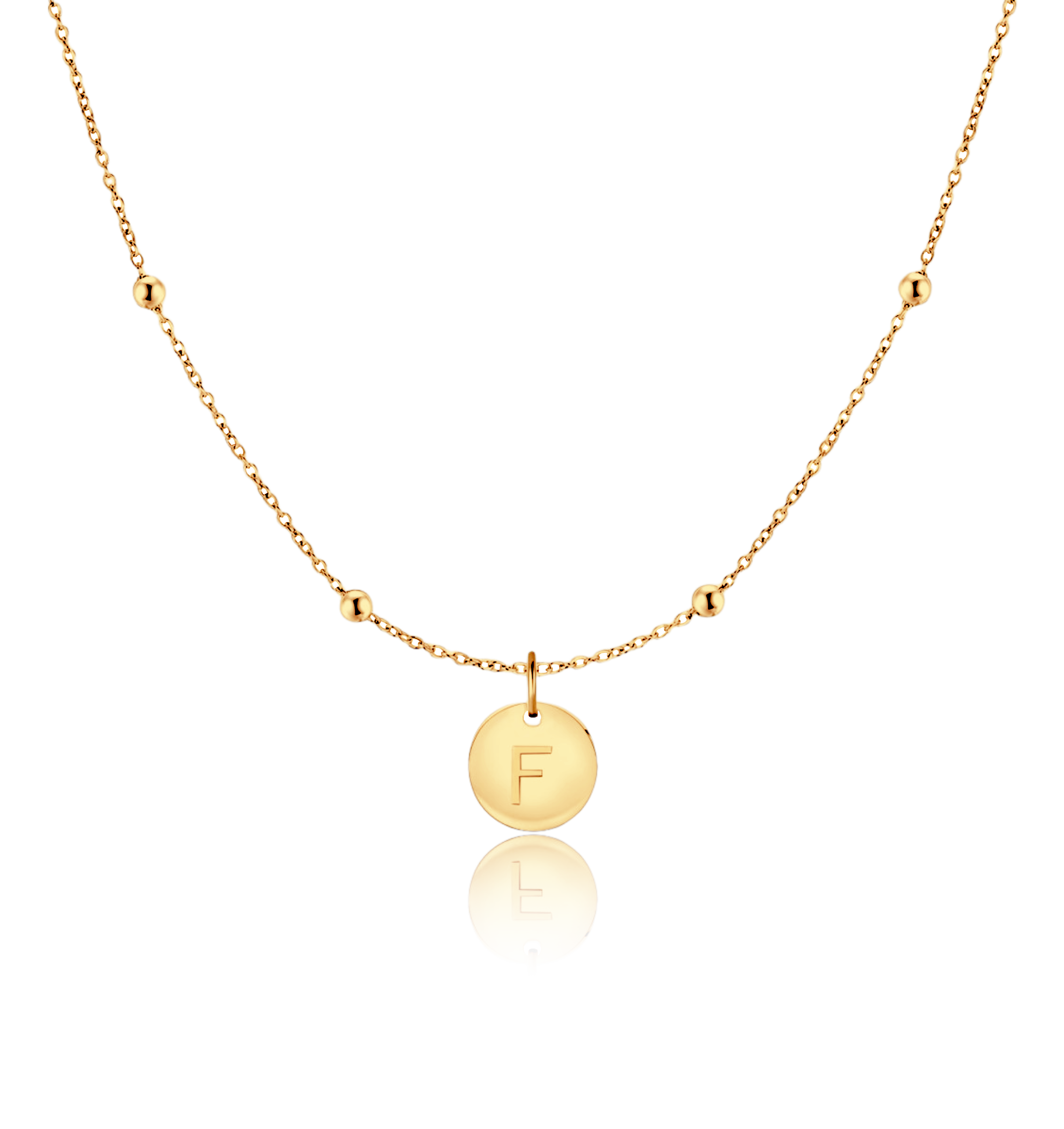 Initialen-Kreis-Halskette