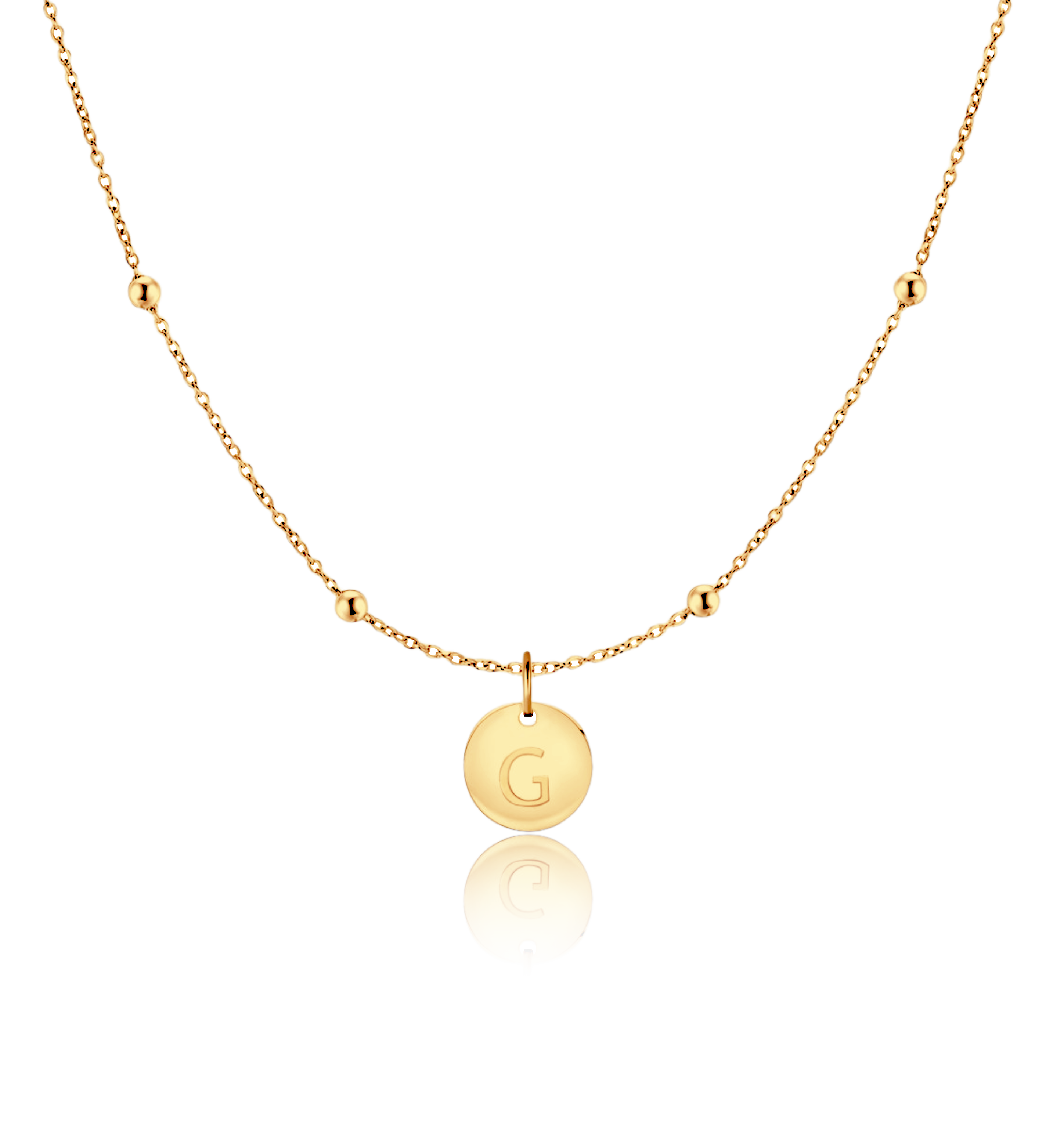Initialen-Kreis-Halskette