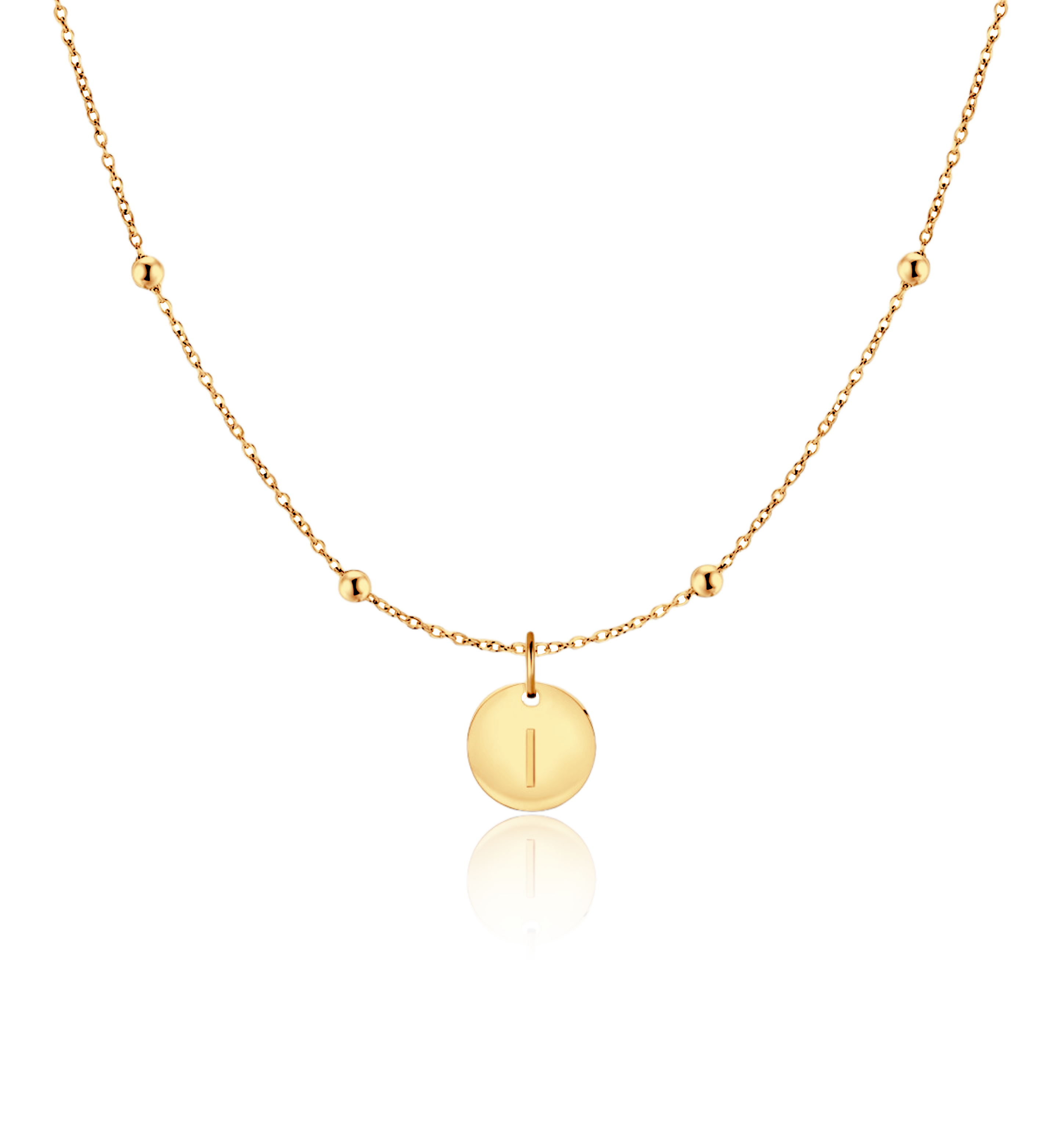 Initialen-Kreis-Halskette
