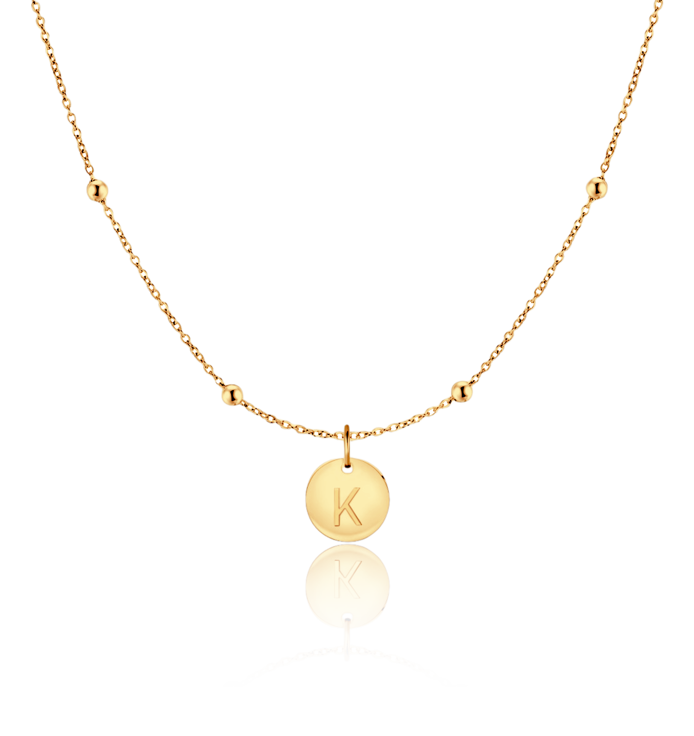 Initialen-Kreis-Halskette
