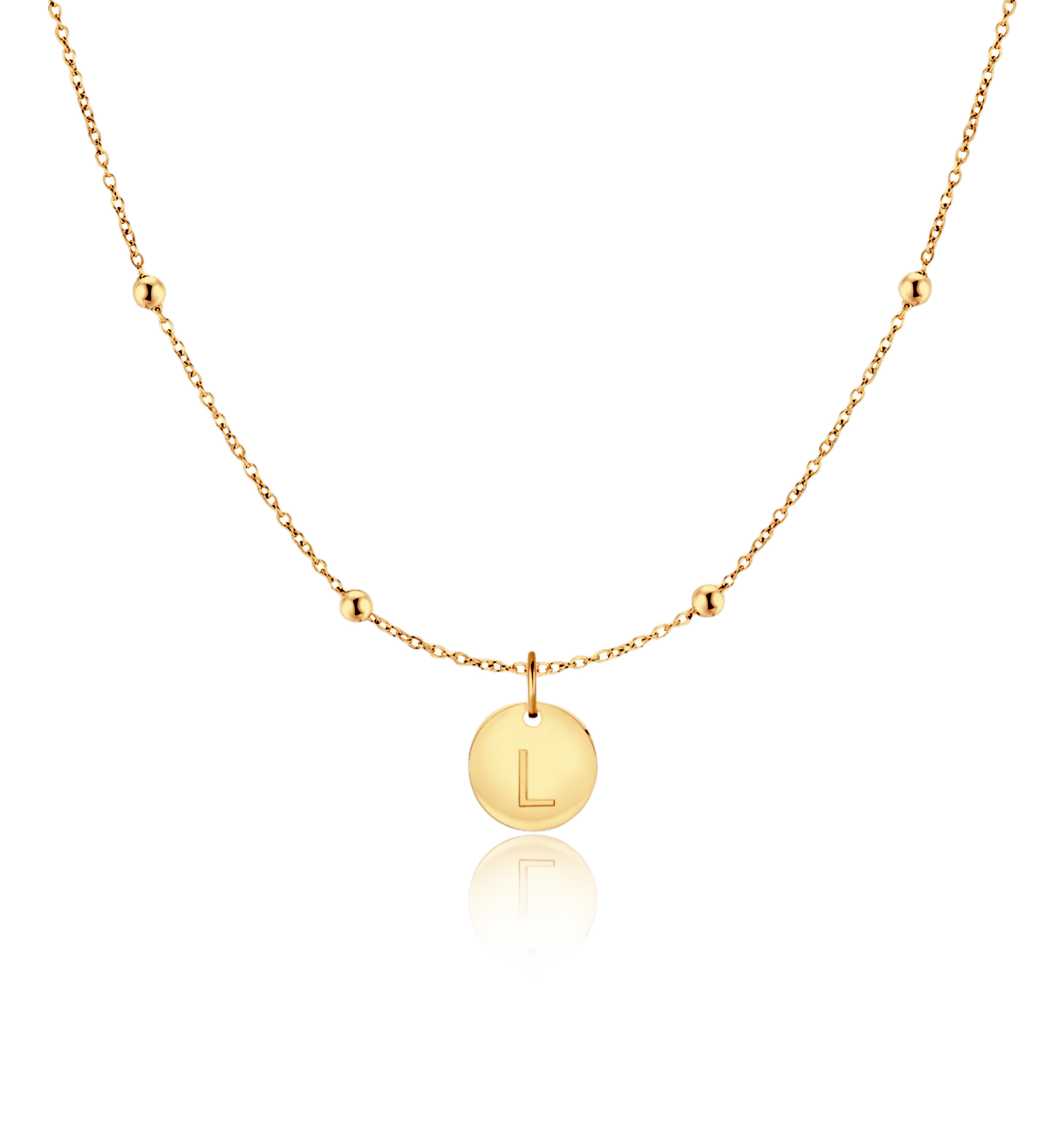 Initialen-Kreis-Halskette
