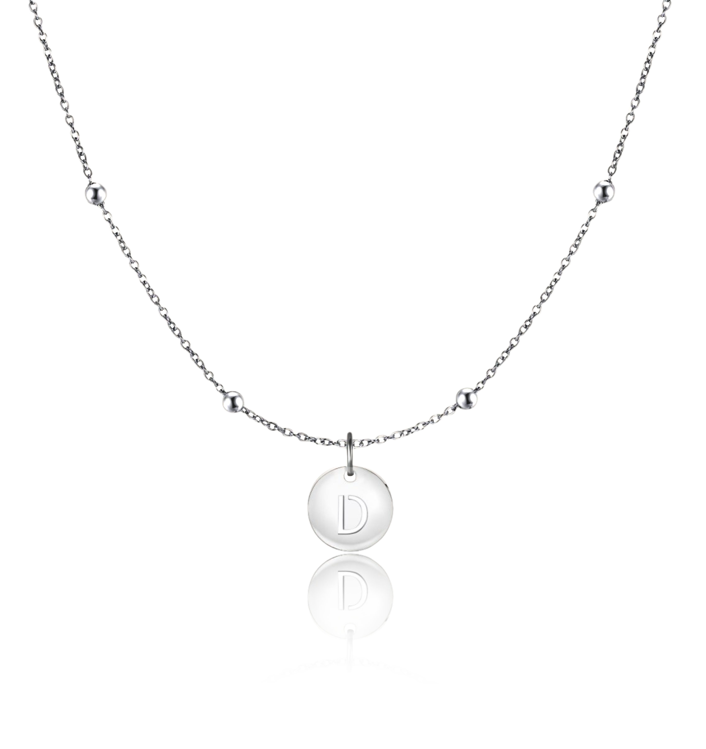 Initialen-Kreis-Halskette