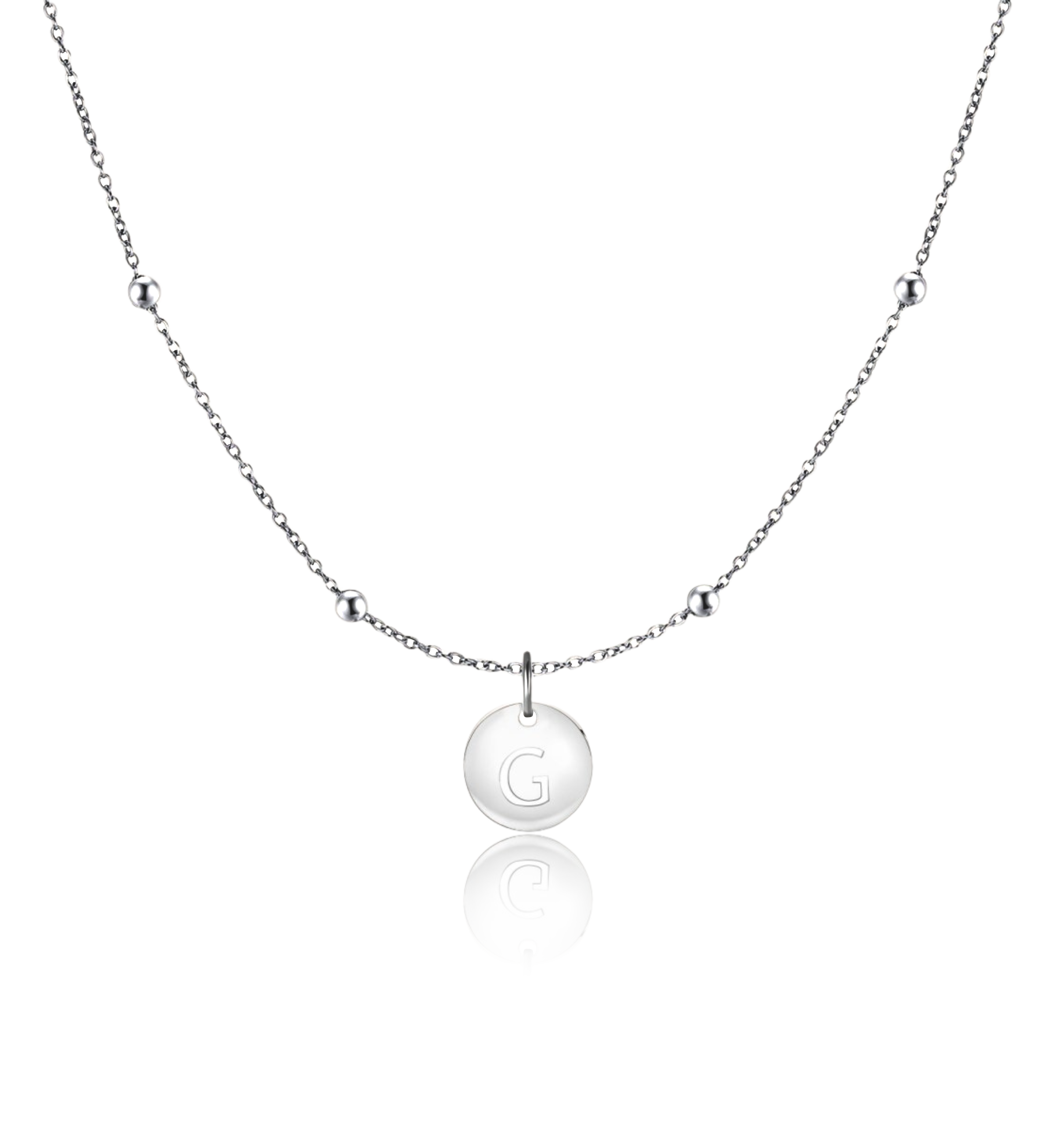 Initialen-Kreis-Halskette